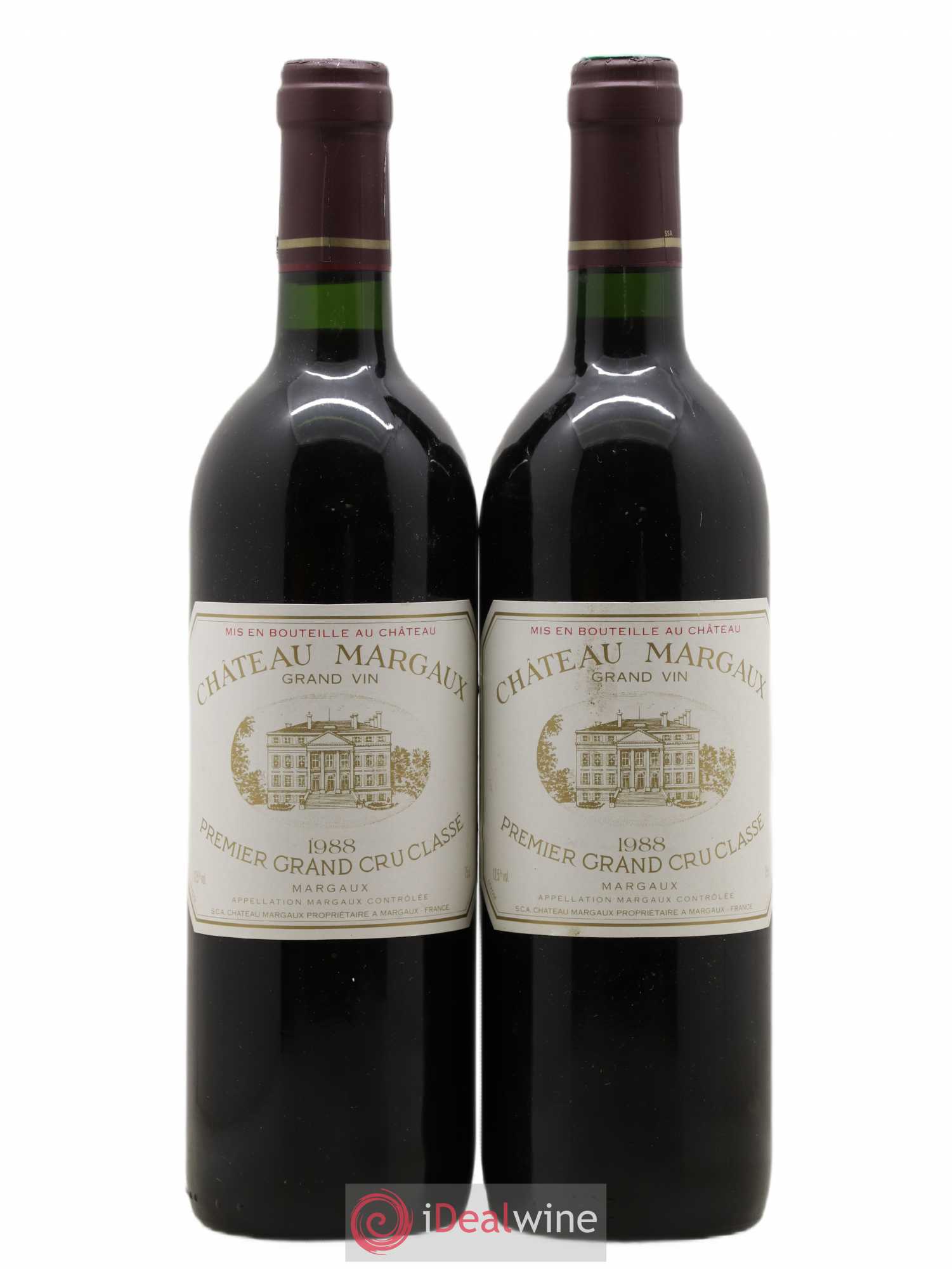 Château Margaux 1er Grand Cru Classé 1988 - Lot de 2 bouteilles - 0