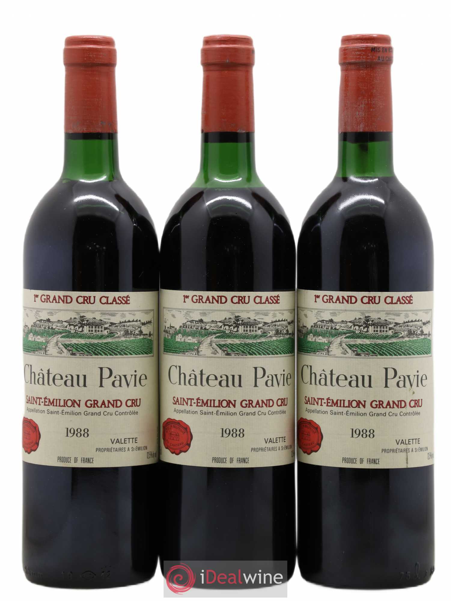 Château Pavie 1er Grand Cru Classé A 1988 - Lot de 3 bouteilles - 0