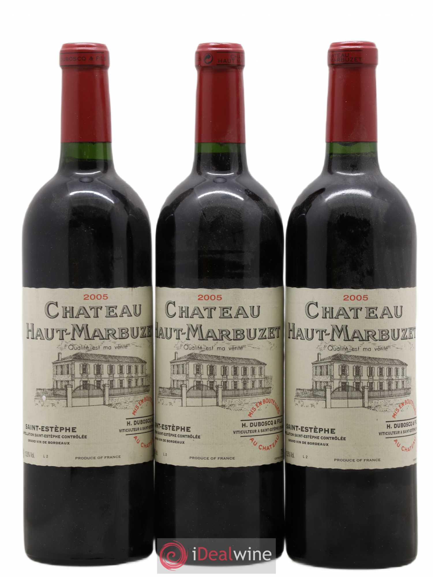 Château Haut Marbuzet 2005 - Lot de 3 bouteilles - 0