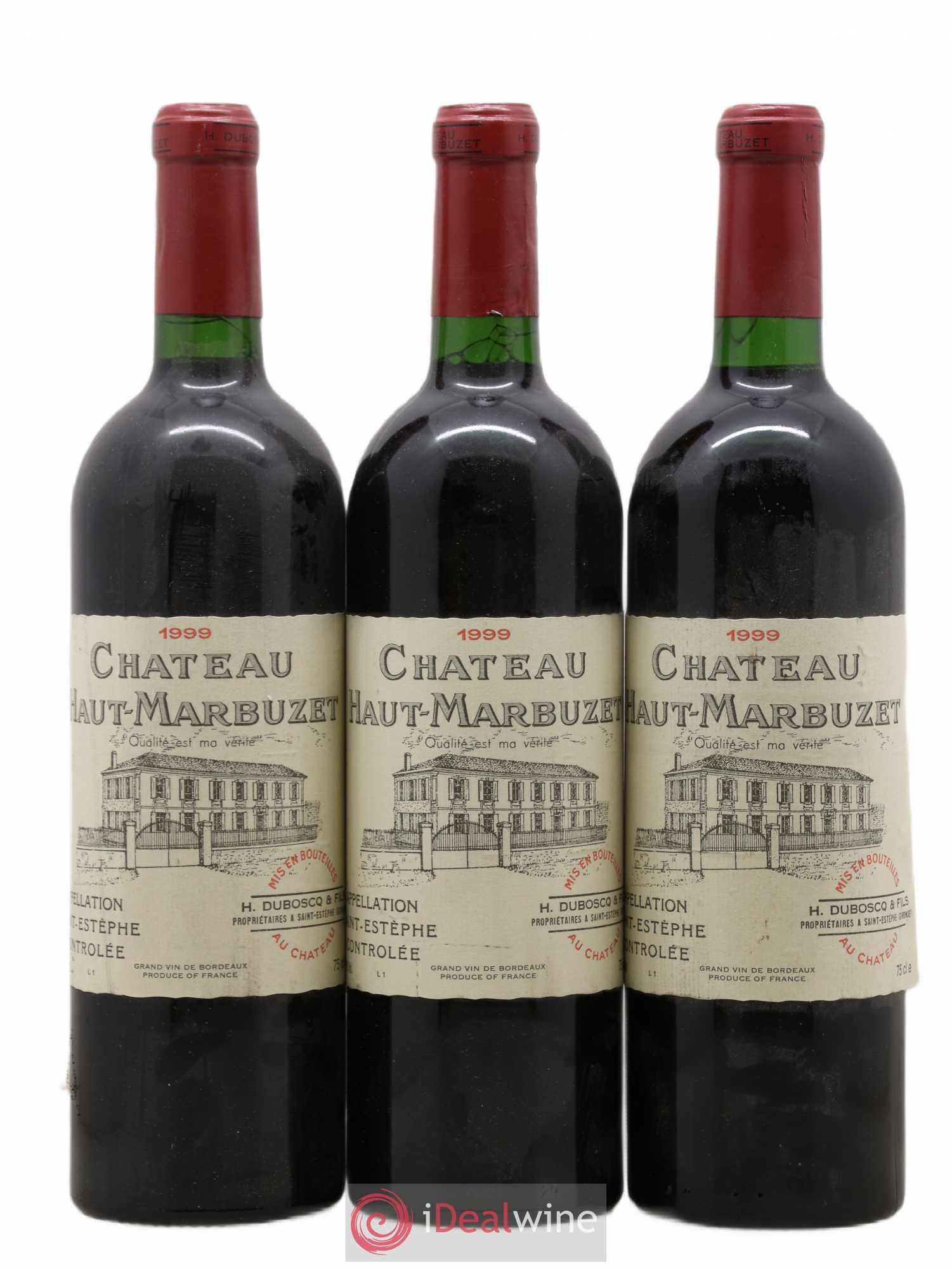 Château Haut Marbuzet 1999 - Lot de 3 bouteilles - 0