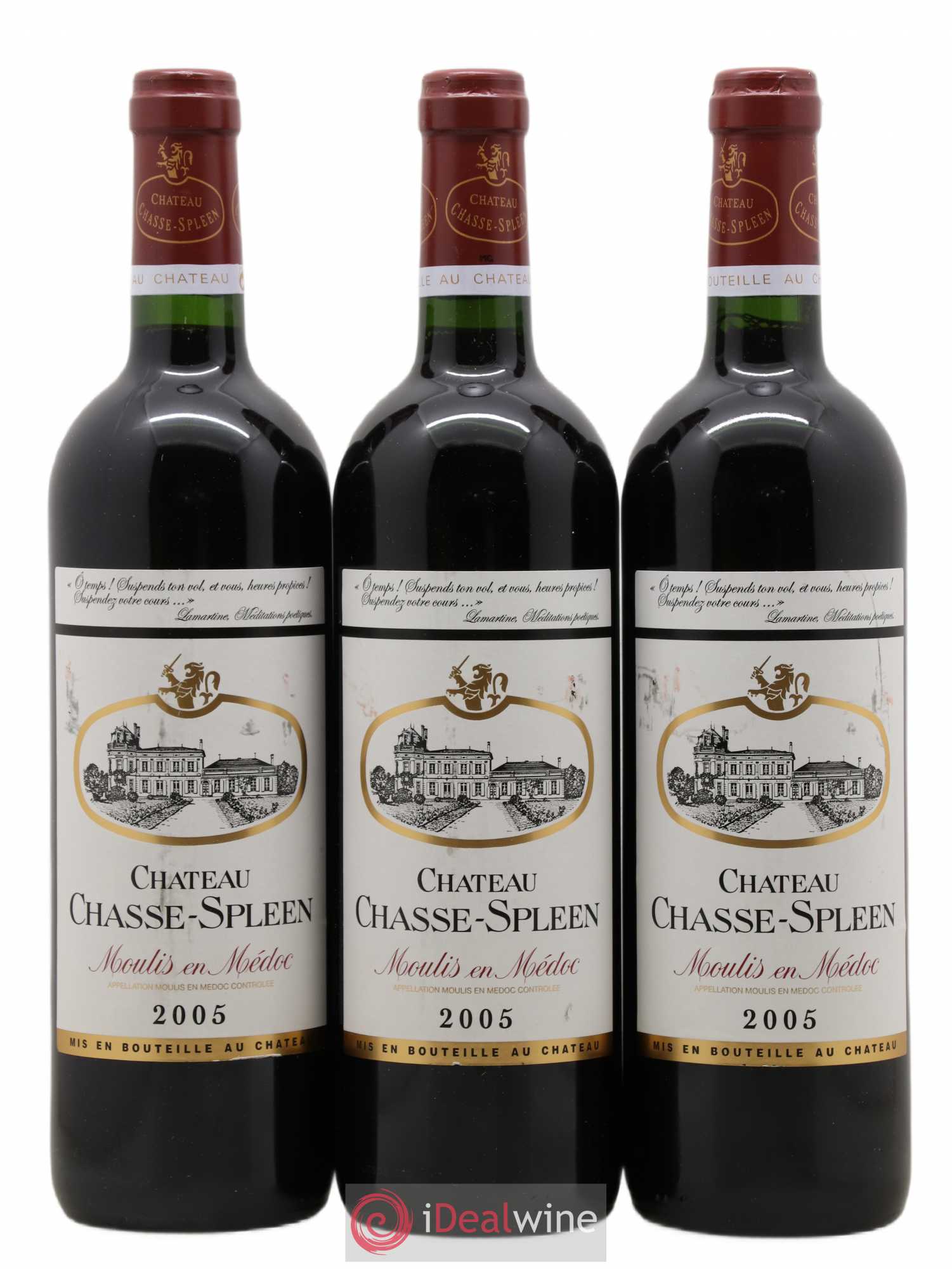 Château Chasse Spleen 2005 - Lot de 3 bouteilles - 0