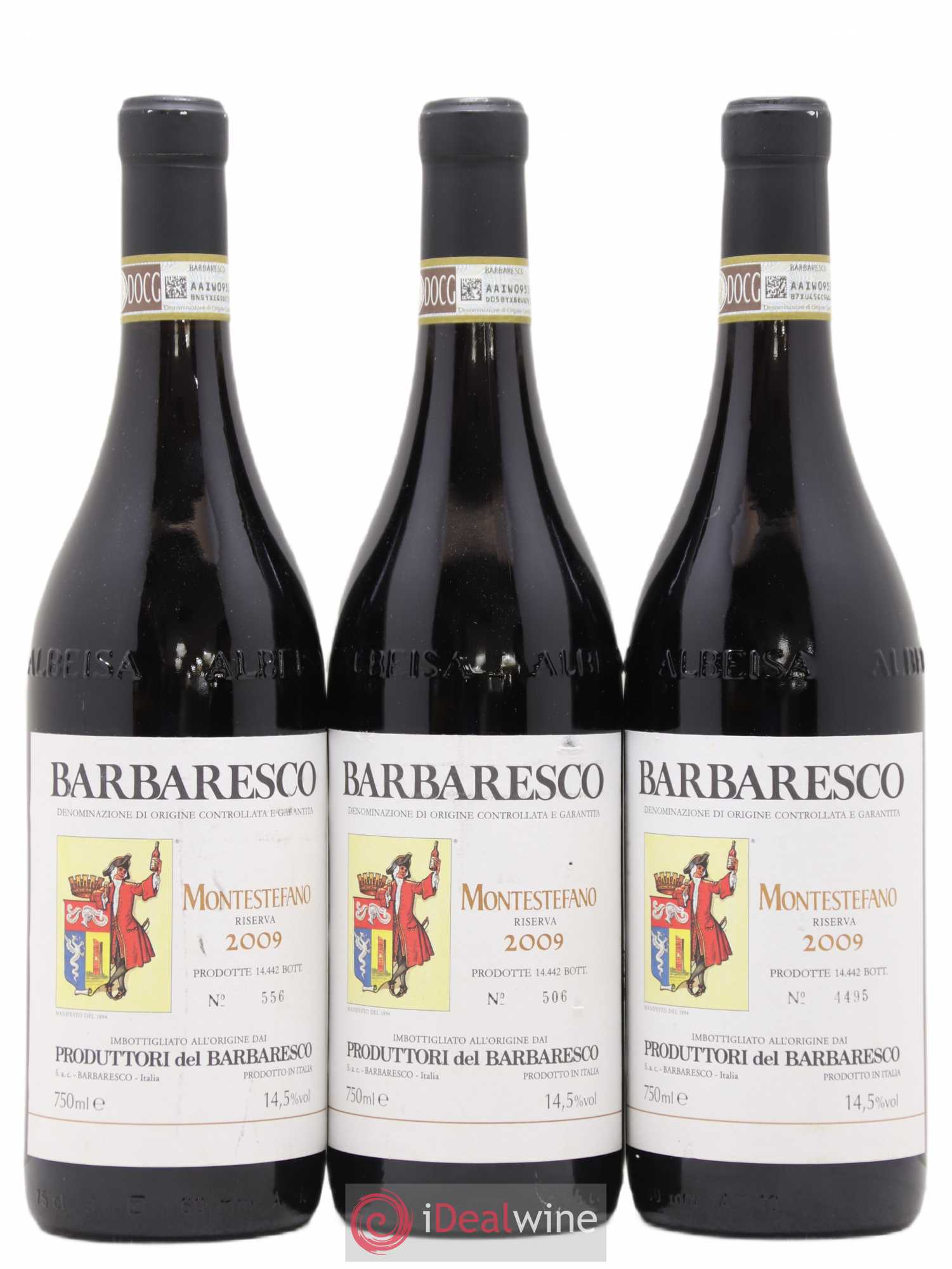 Barbaresco DOCG Riserva Montestefano Produttori del Barbaresco 2009 - Lot de 3 bouteilles - 0