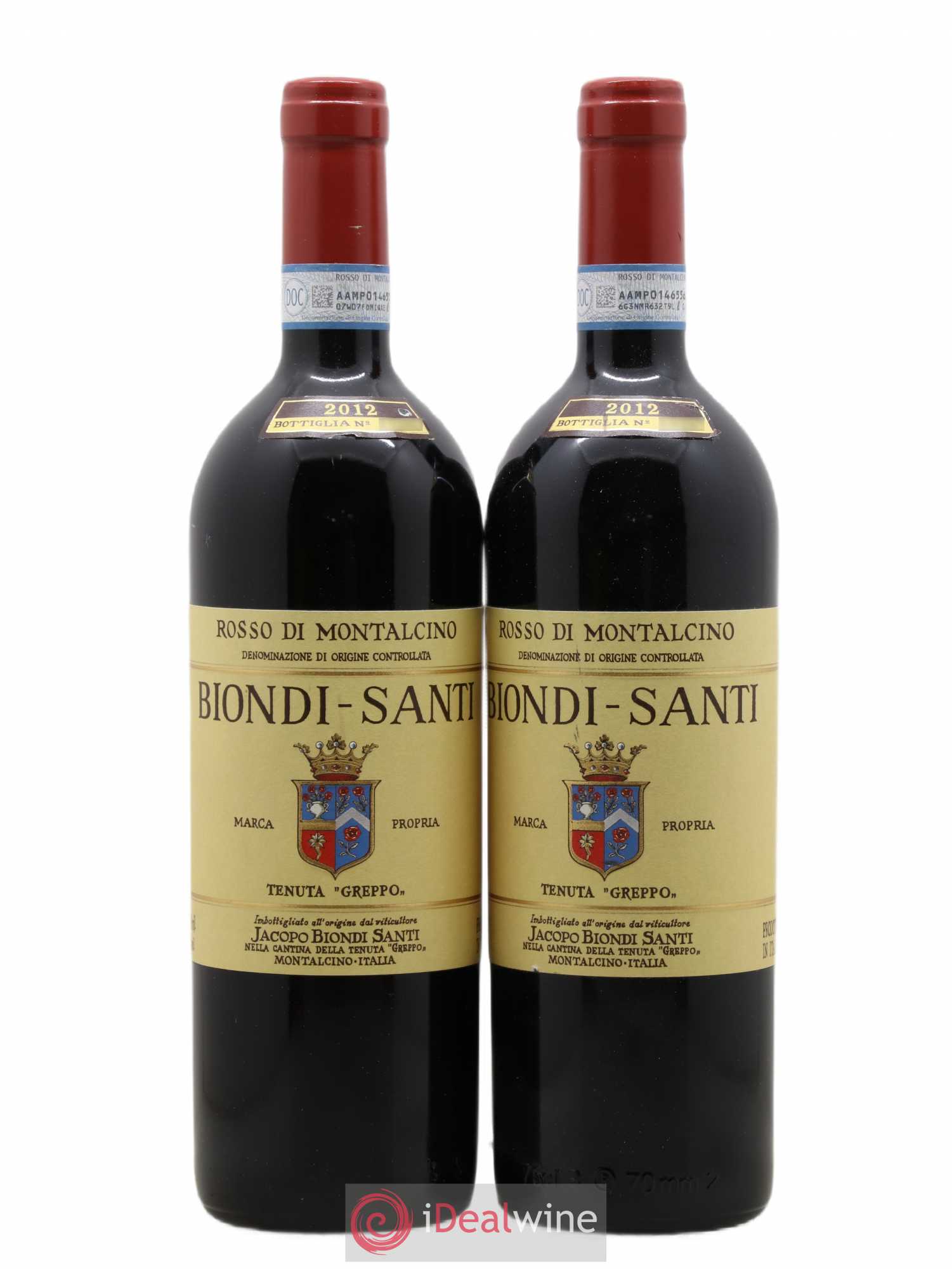 Rosso di Montalcino DOC Biondi-Santi Tenuta Greppo 2012 - Lot de 2 bouteilles - 0