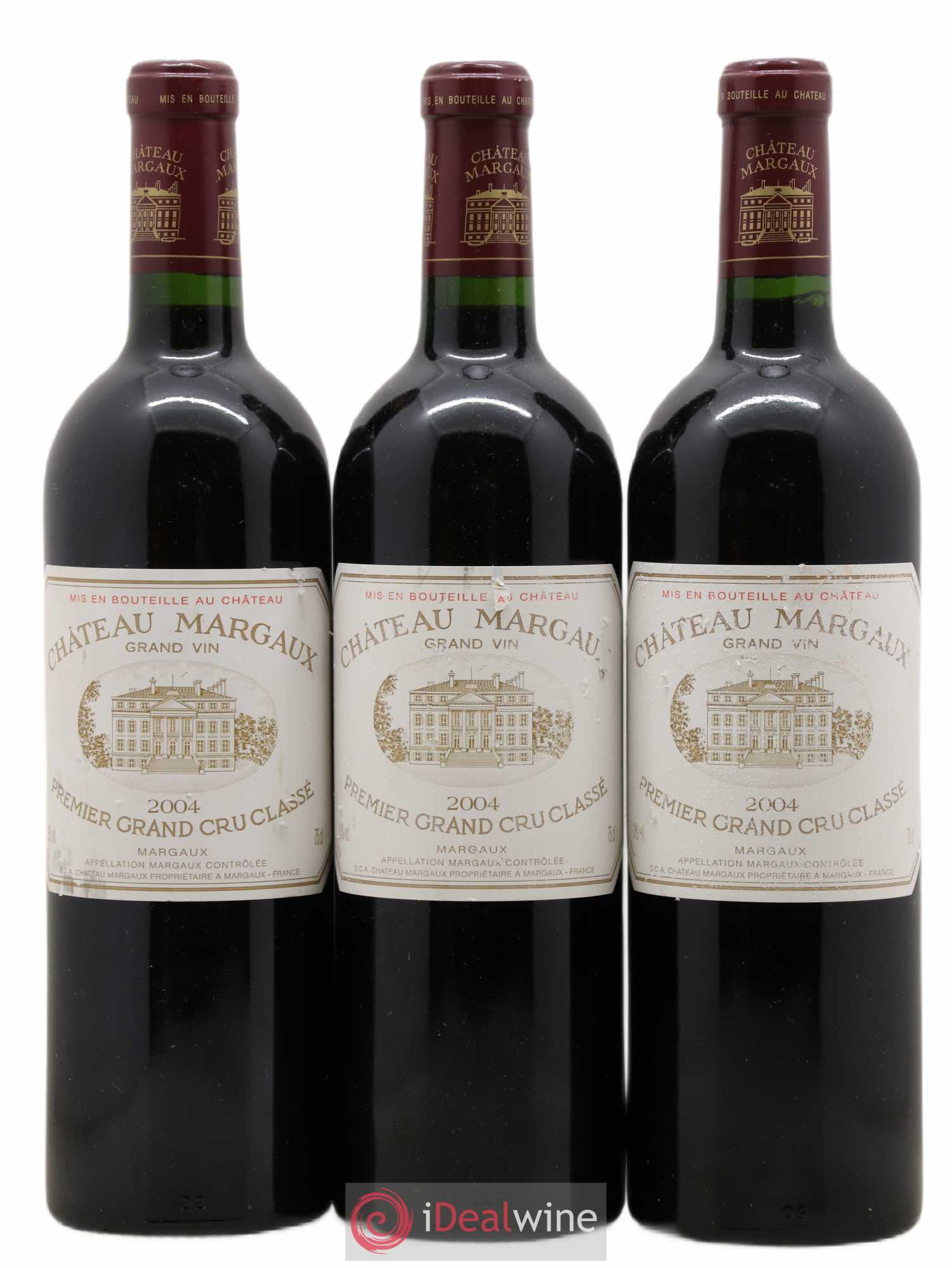 Château Margaux 1er Grand Cru Classé 2004 - Lot de 3 bouteilles - 0