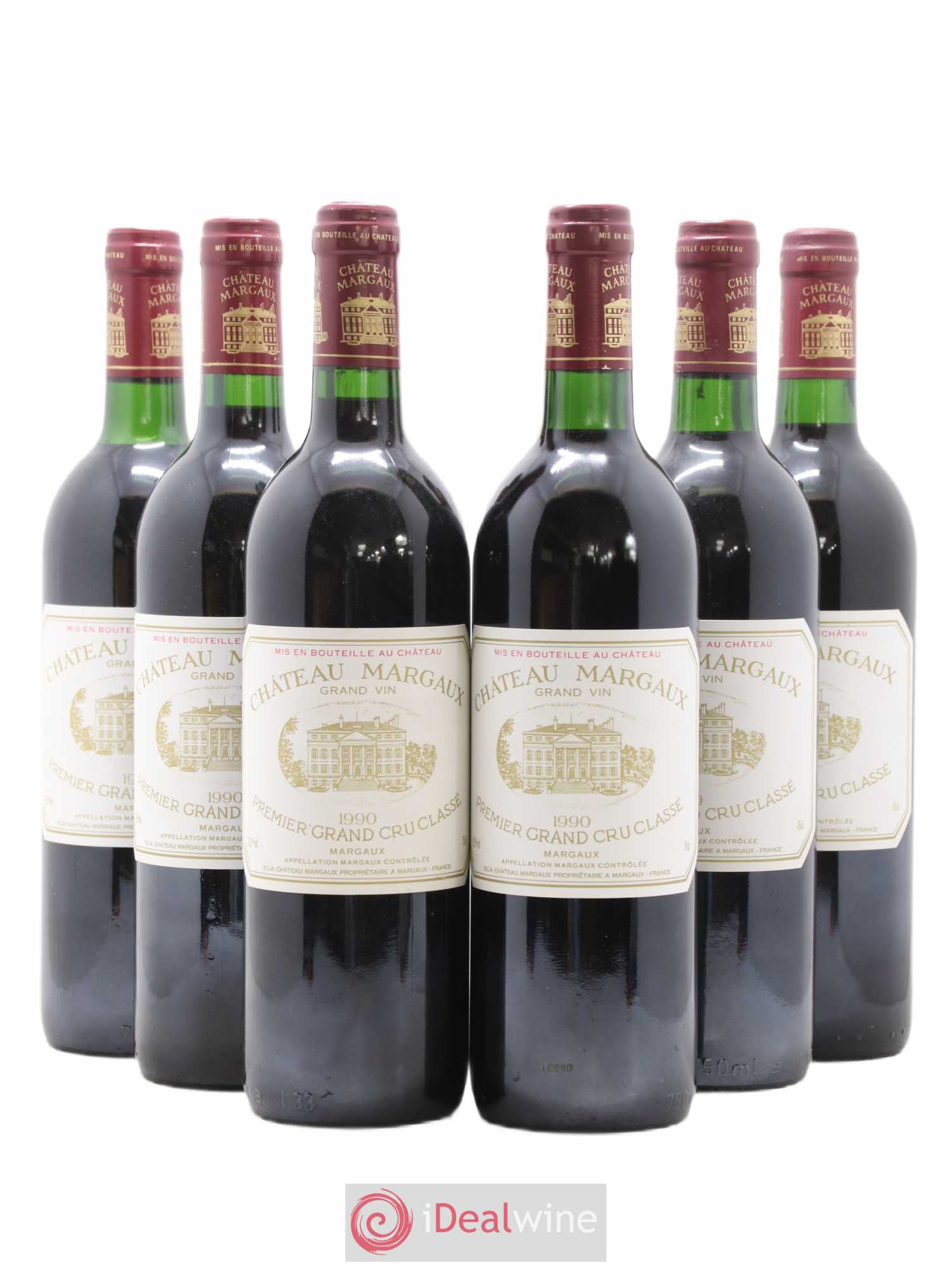 Château Margaux 1er Grand Cru Classé 1990 - Lot de 6 bouteilles - 0