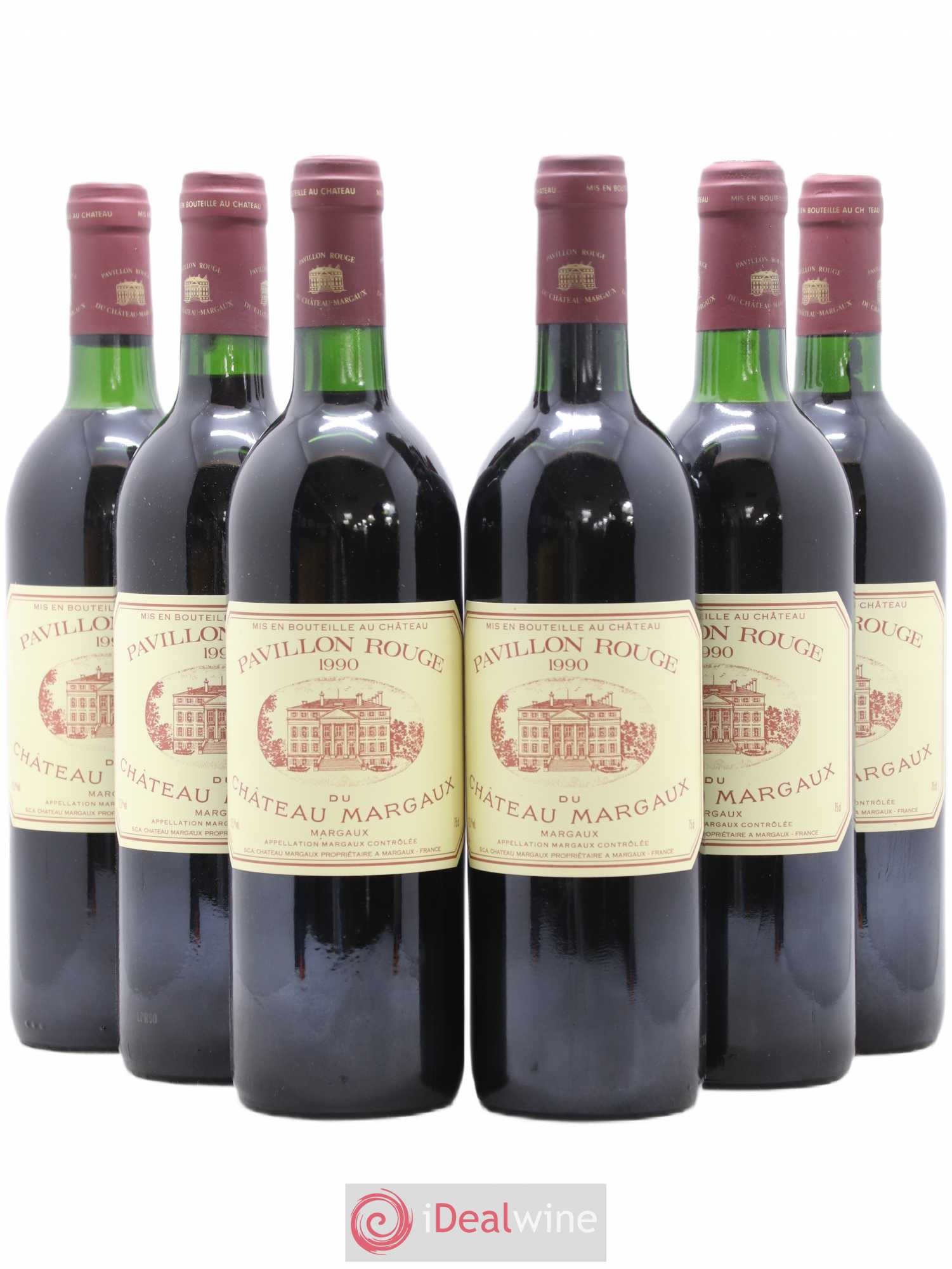 Pavillon Rouge du Château Margaux Second Vin 1990 - Lot de 6 bouteilles - 0