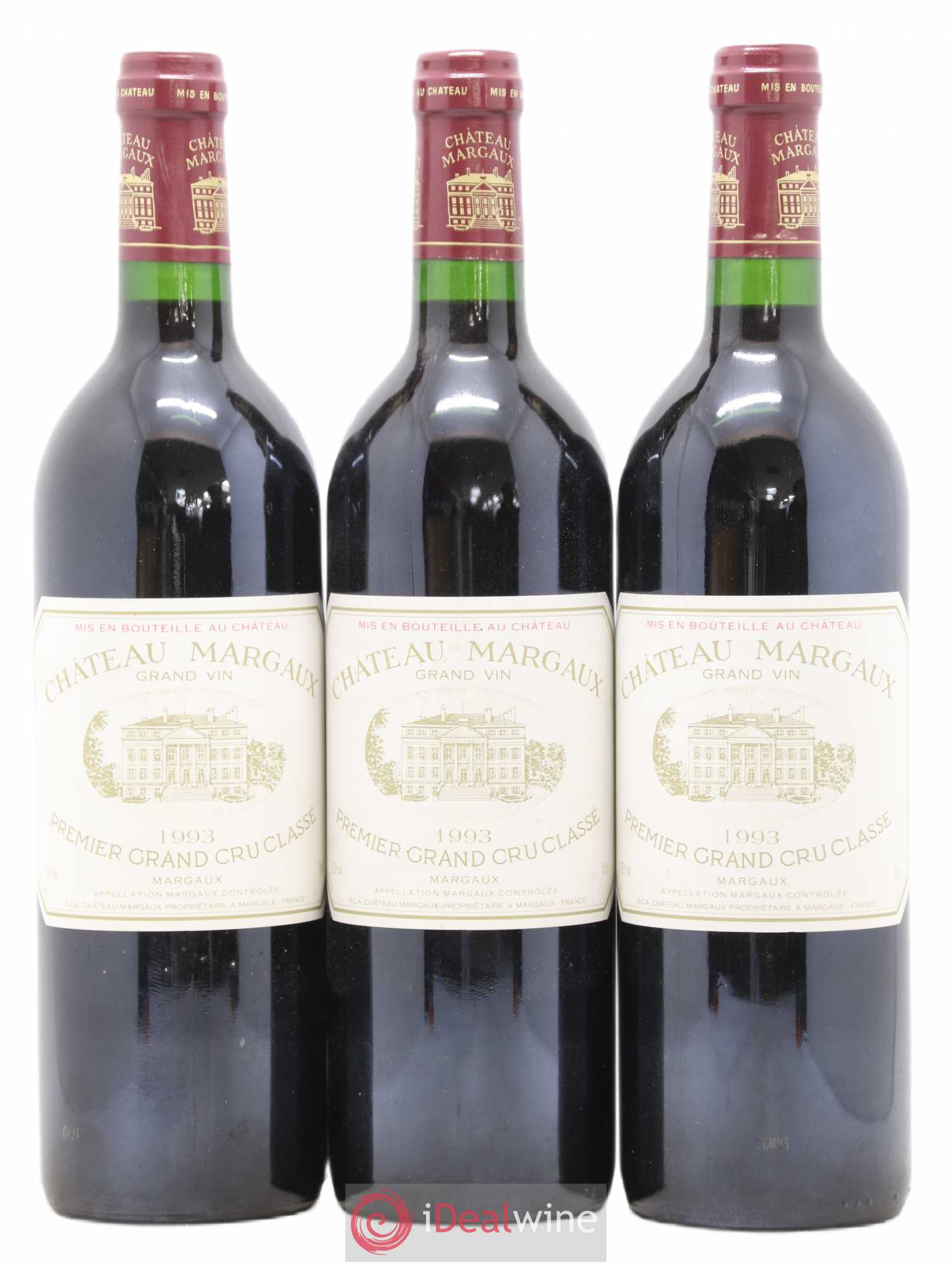 Château Margaux 1er Grand Cru Classé 1993 - Lot de 3 bouteilles - 0