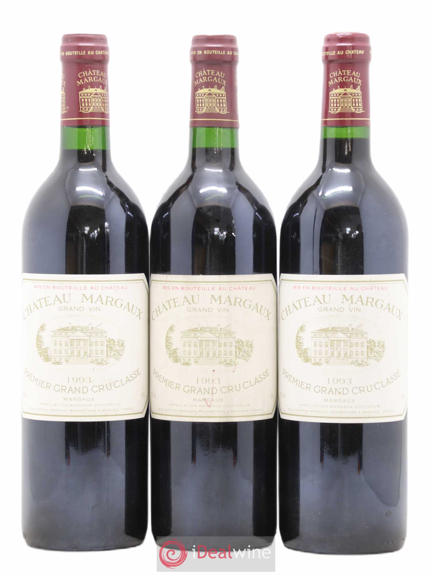 Château Margaux 1er Grand Cru Classé 1993 - Lot de 3 bouteilles - 0