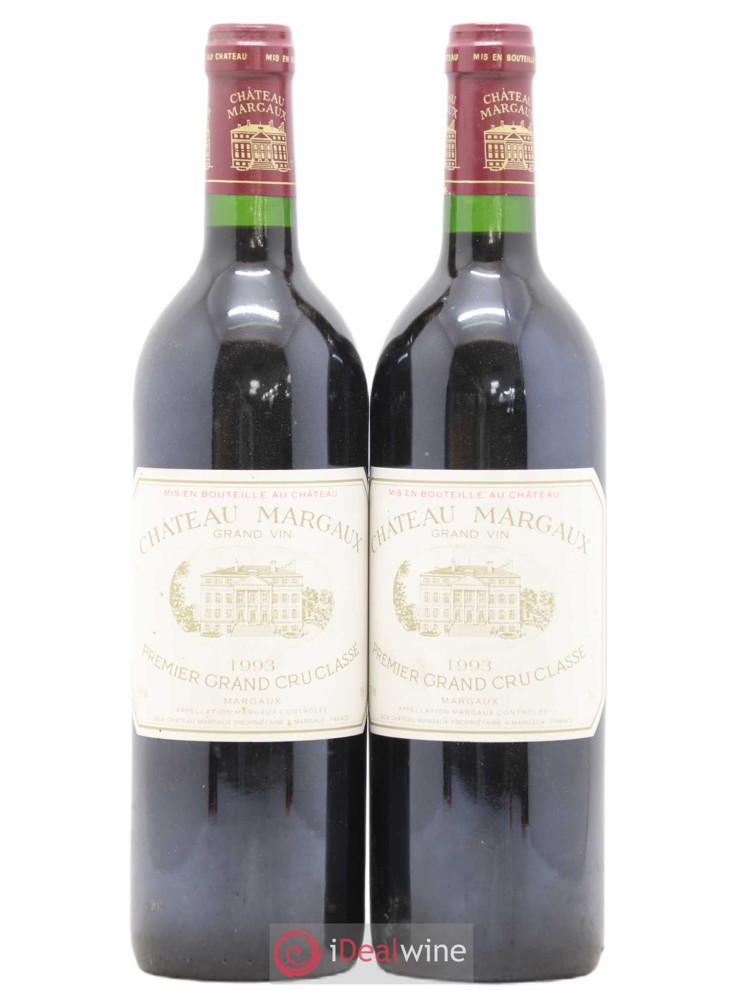 Château Margaux 1er Grand Cru Classé 1993 - Lot de 2 bouteilles - 0