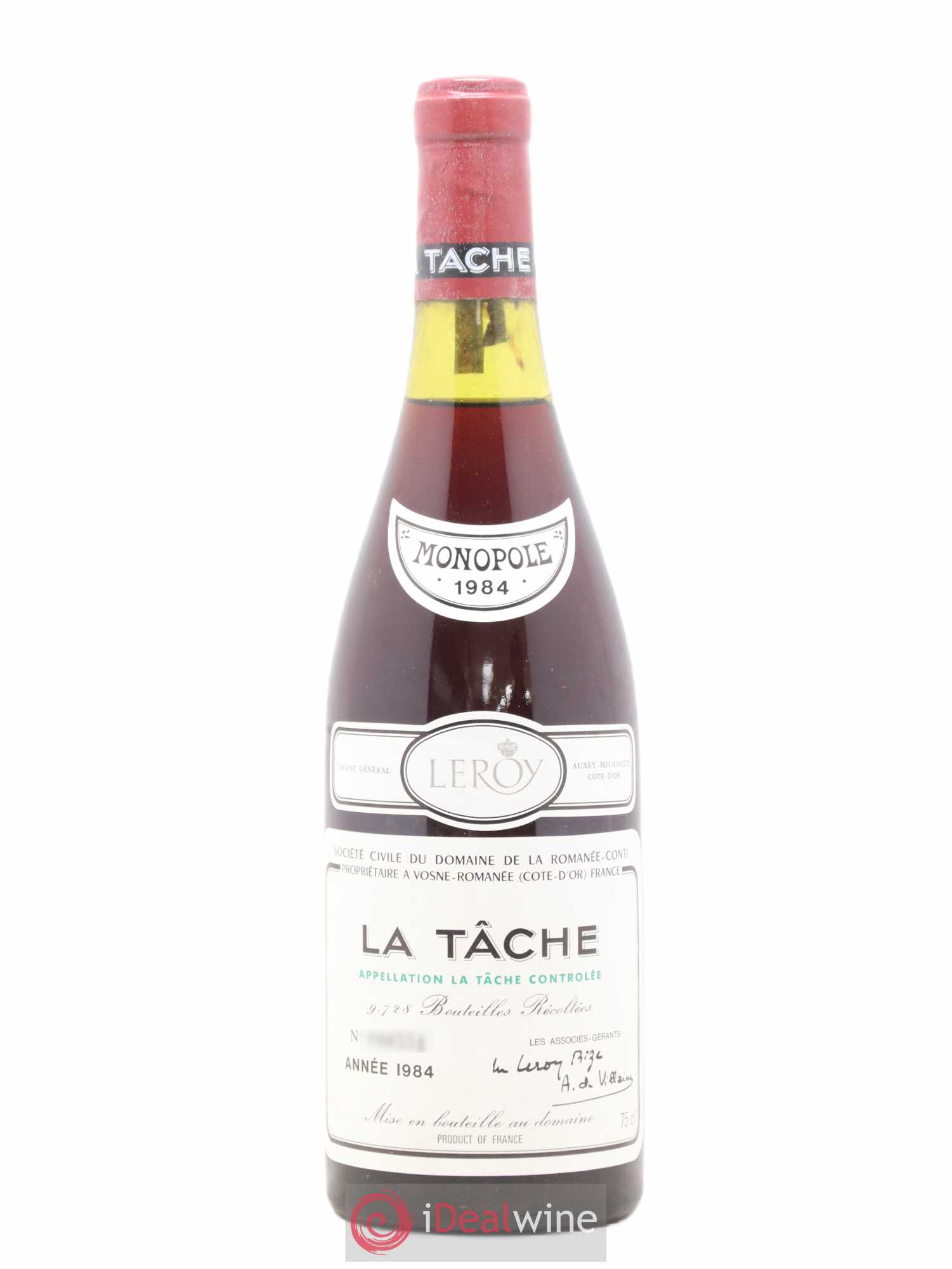 La Tâche Grand Cru Domaine de la Romanée-Conti 1984 - Lot de 1 bouteille - 0