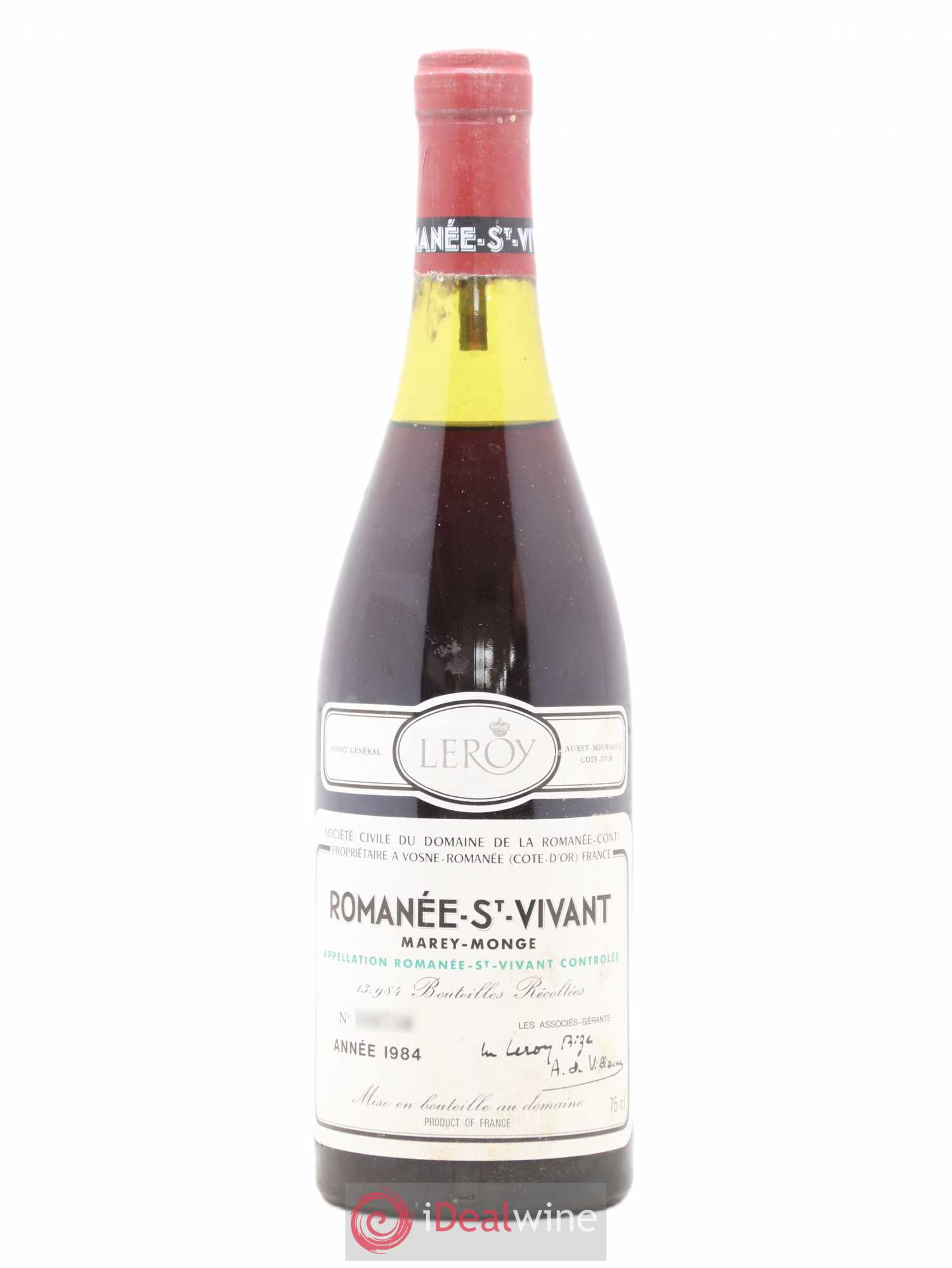 Romanée-Saint-Vivant Grand Cru Domaine de la Romanée-Conti 1984 - Lot de 1 bouteille - 0