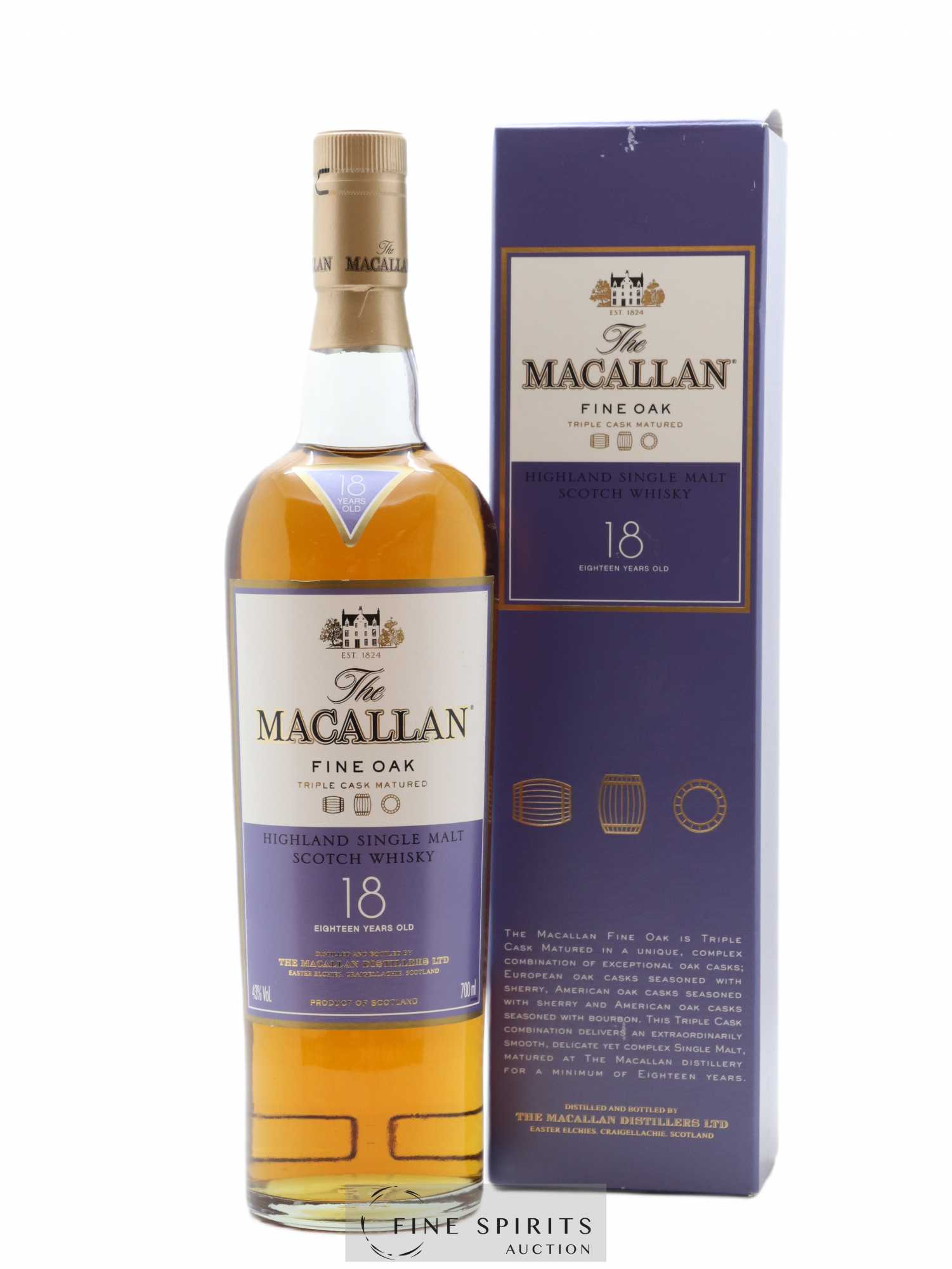 Macallan (The) 18 years Of. Fine Oak Triple Cask Matured - Lot de 1 bouteille - 0