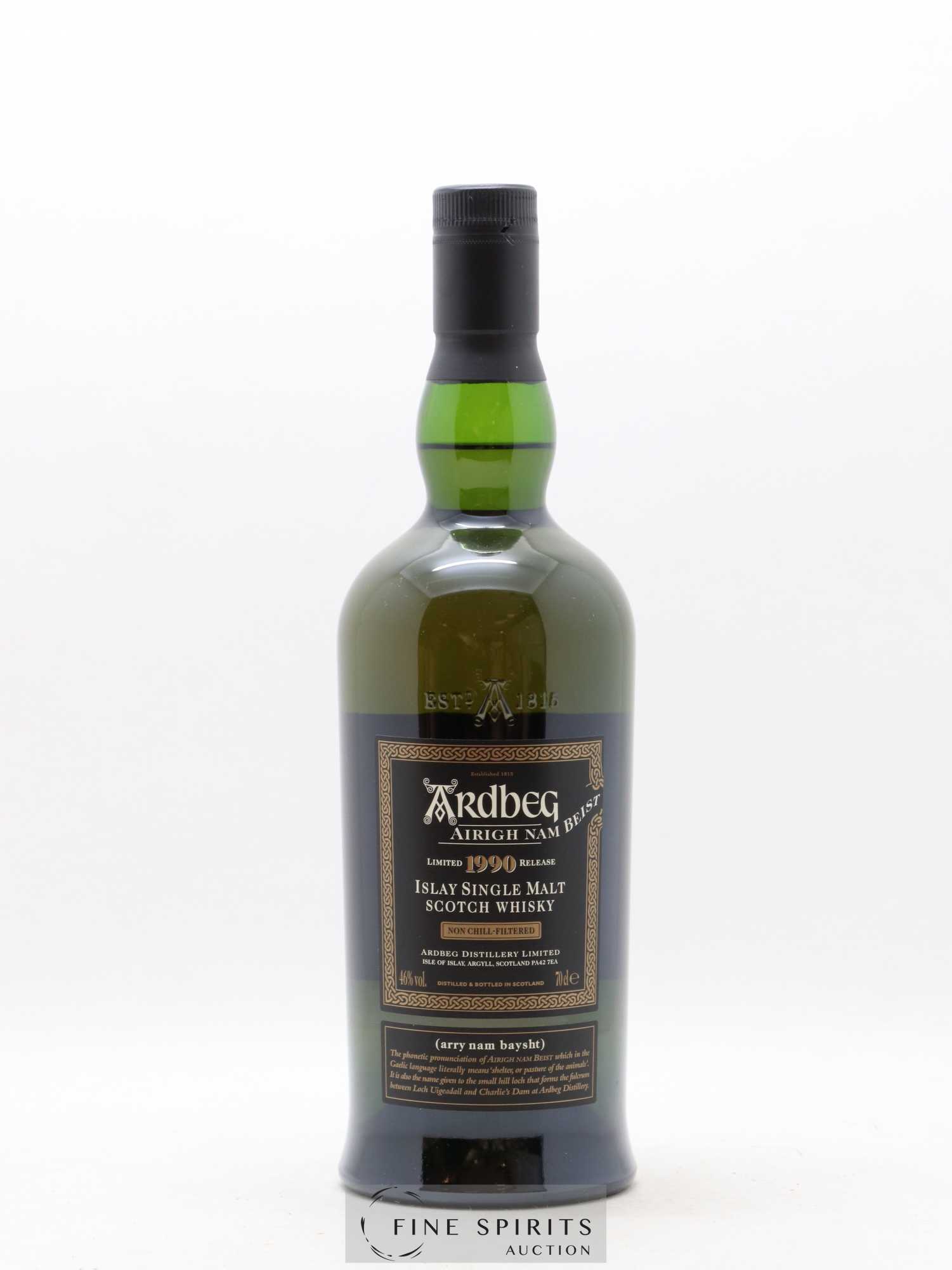 Ardbeg 1990 Of. Airigh Nam Beist Non Chill-Filtered - bottled 2008 Limited Release - Posten von 1 Flasche - 1