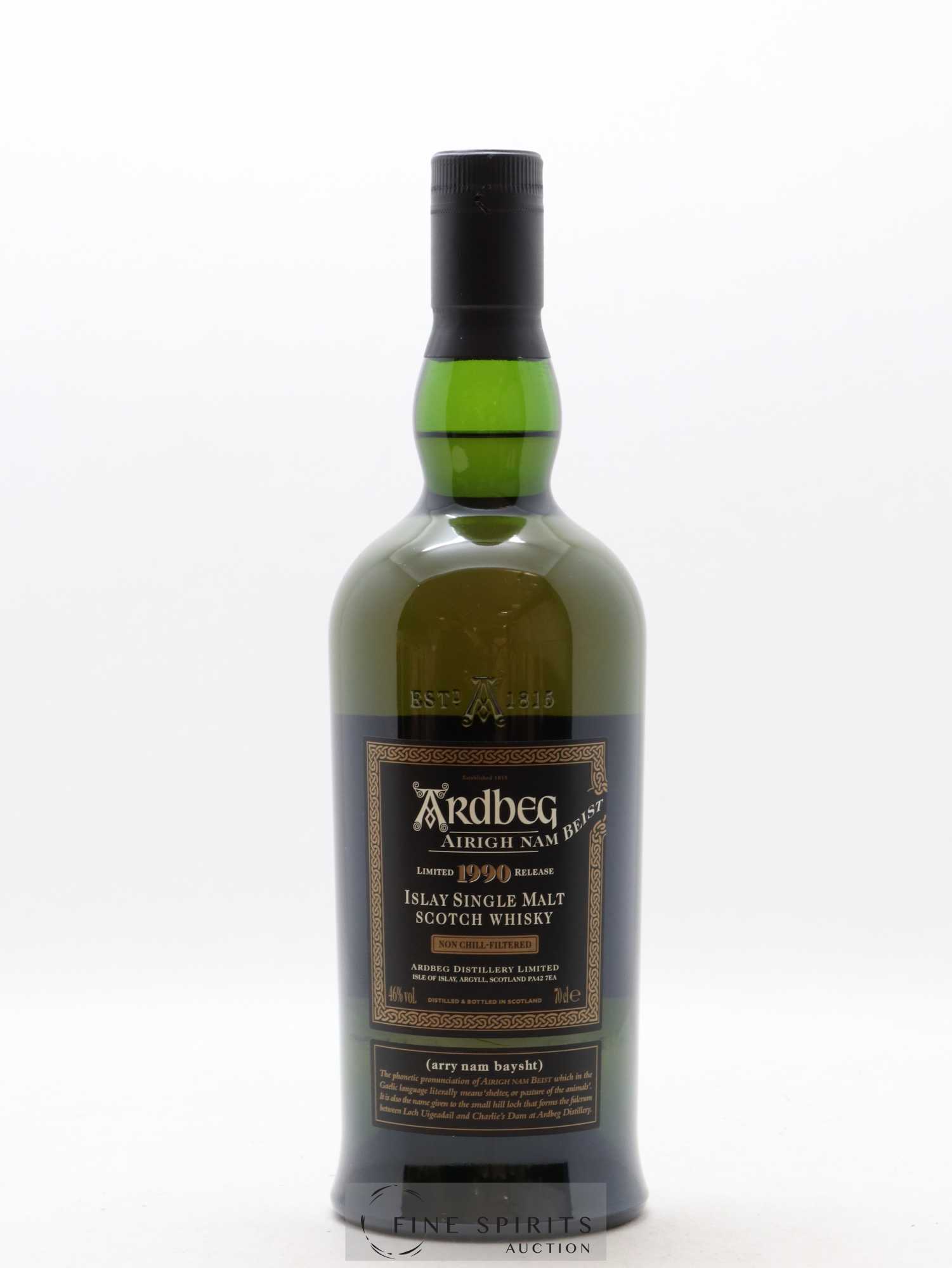 Ardbeg 1990 Of. Airigh Nam Beist Non Chill-Filtered - bottled 2008 Limited Release - Lot de 1 bouteille - 1