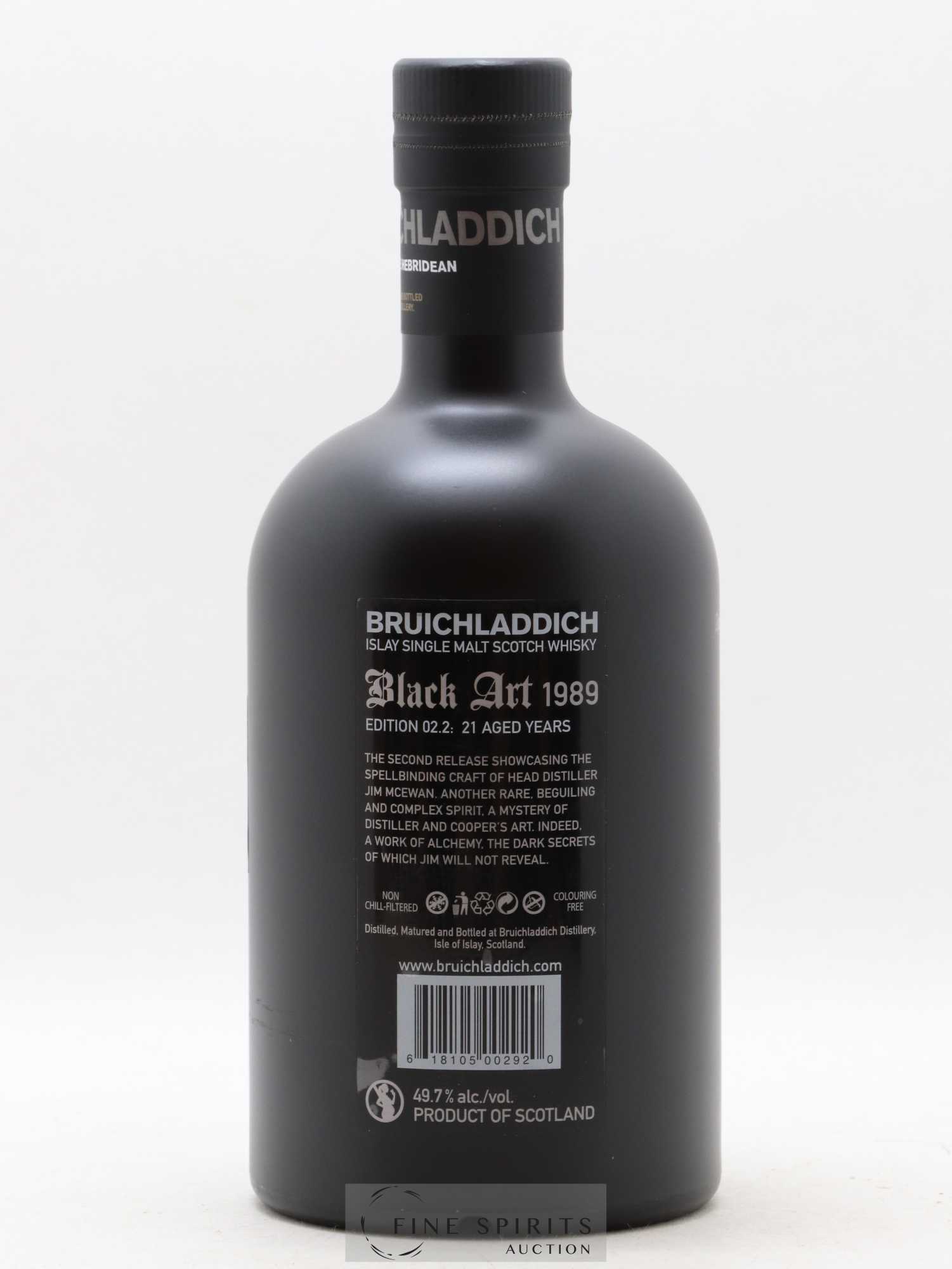 Bruichladdich 21 years 1989 Of. Black Art Edition 02.2 2nd Release - Posten von 1 Flasche - 2