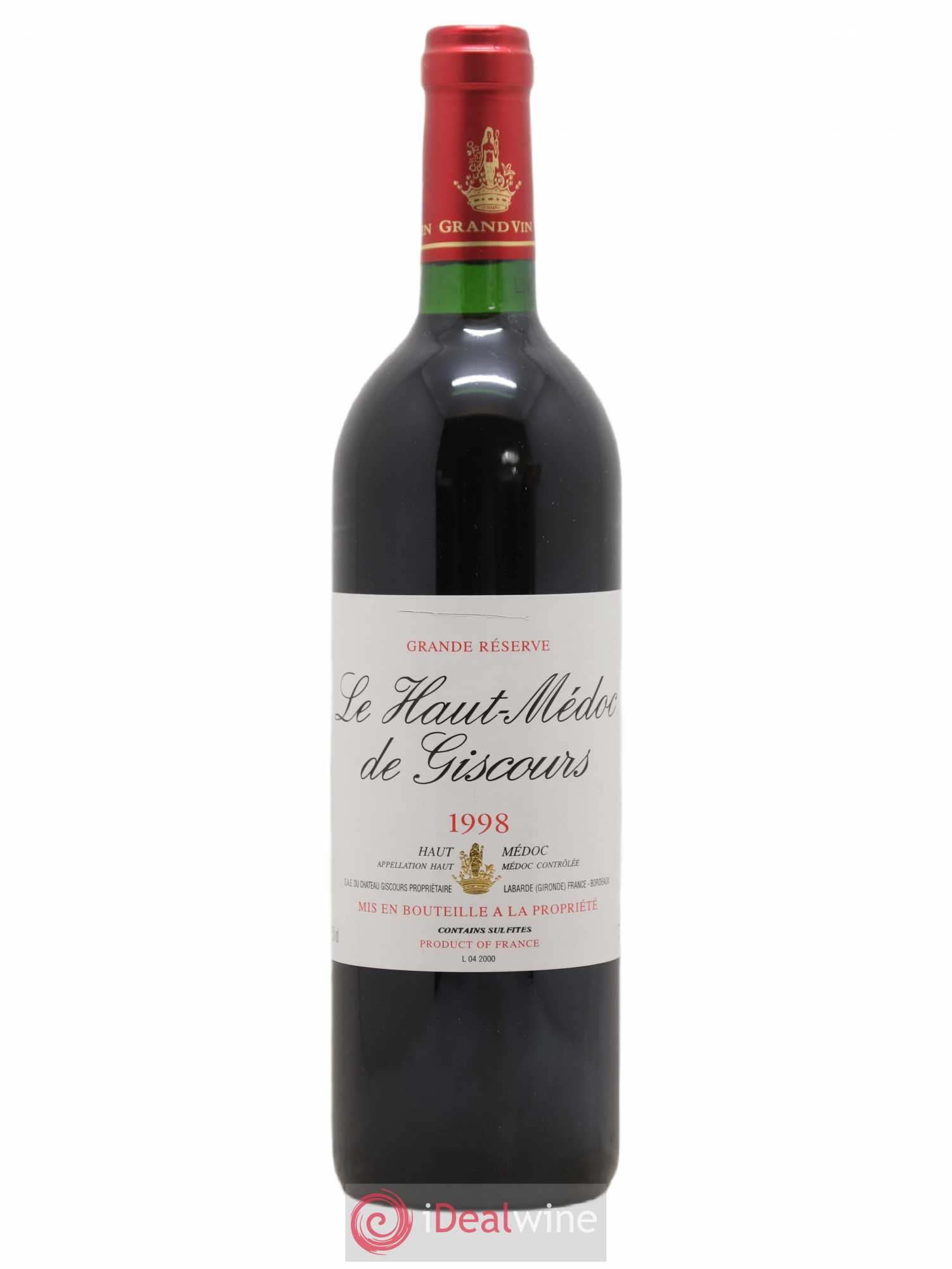 Haut-Médoc de Giscours 1998 - Lot de 1 bouteille - 0