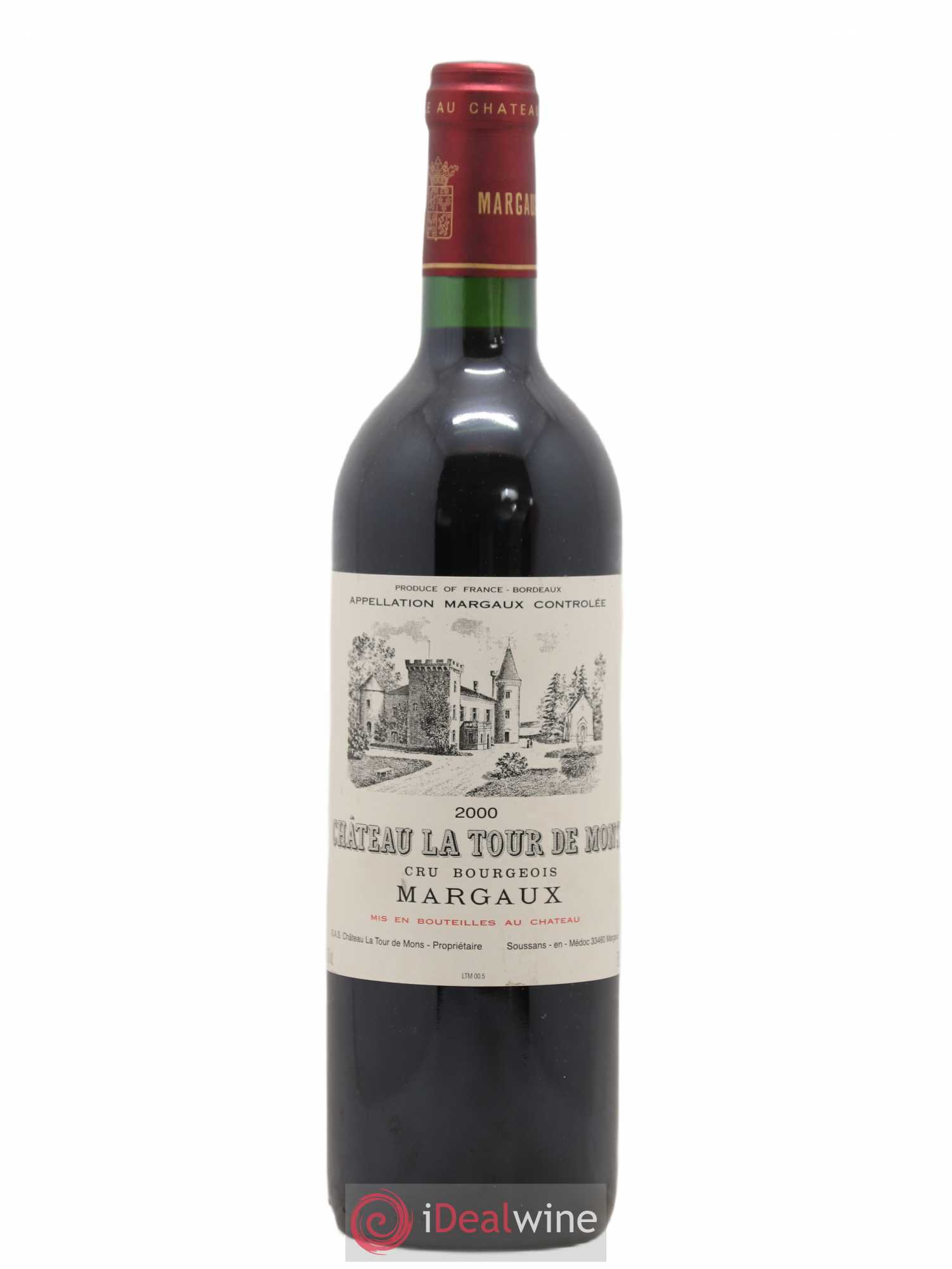 Château la Tour de Mons Cru Bourgeois 2000 - Lot de 1 bouteille - 0