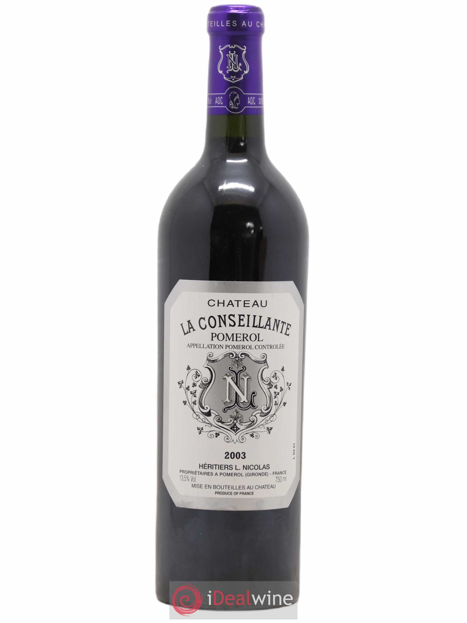 Château la Conseillante 2003 - Lot de 1 bouteille - 0
