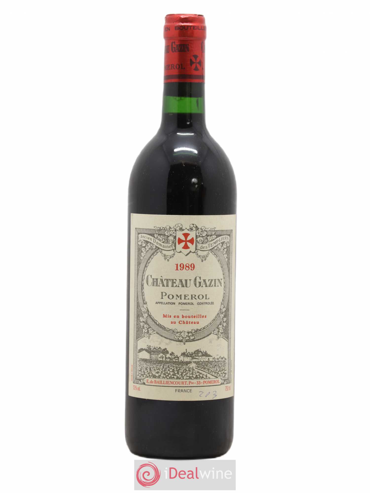 Château Gazin 1989 - Lot de 1 bouteille - 0