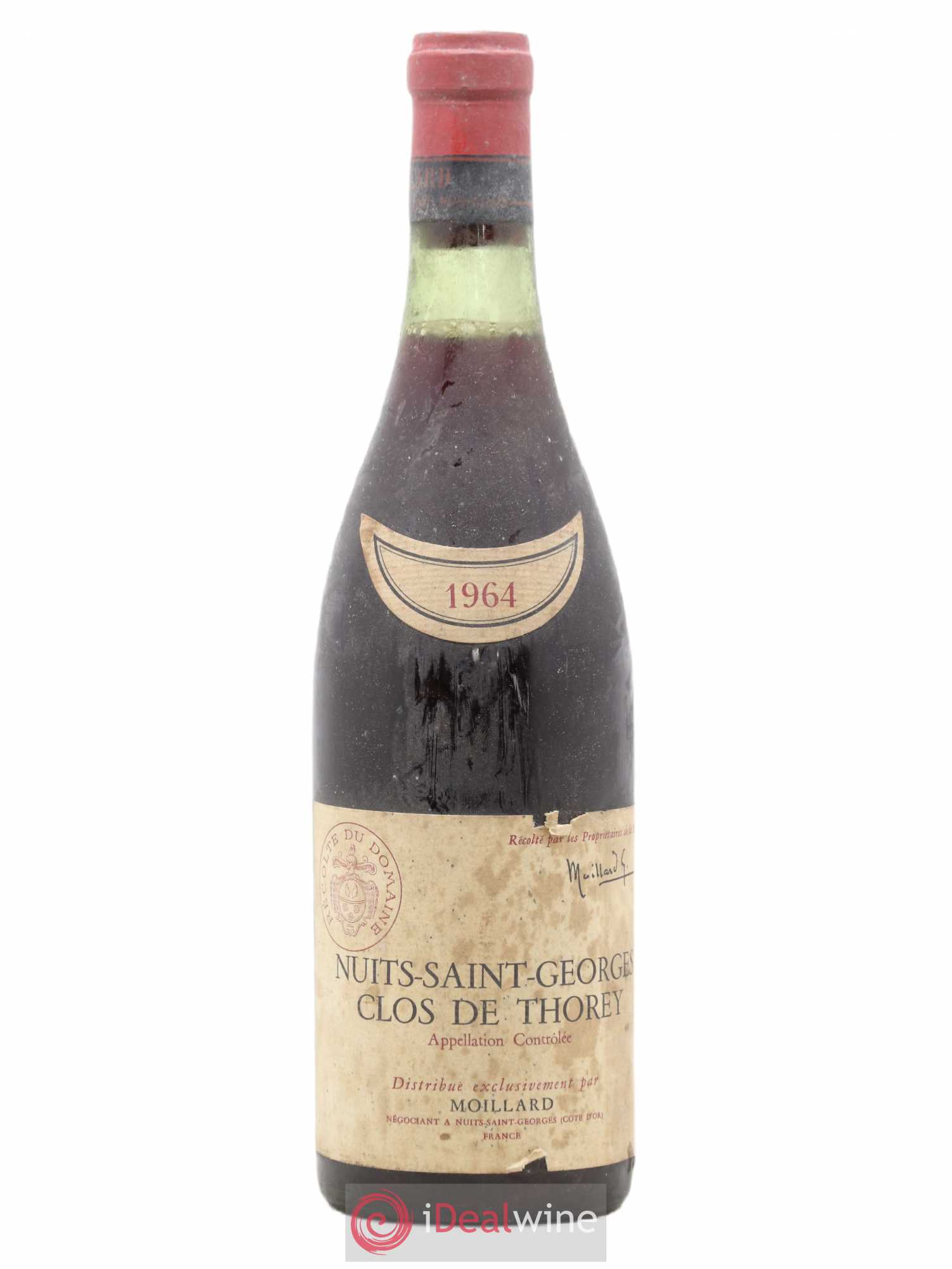 Nuits-Saint-Georges Clos de Thorey Moillard 1964 - Posten von 1 Flasche - 0