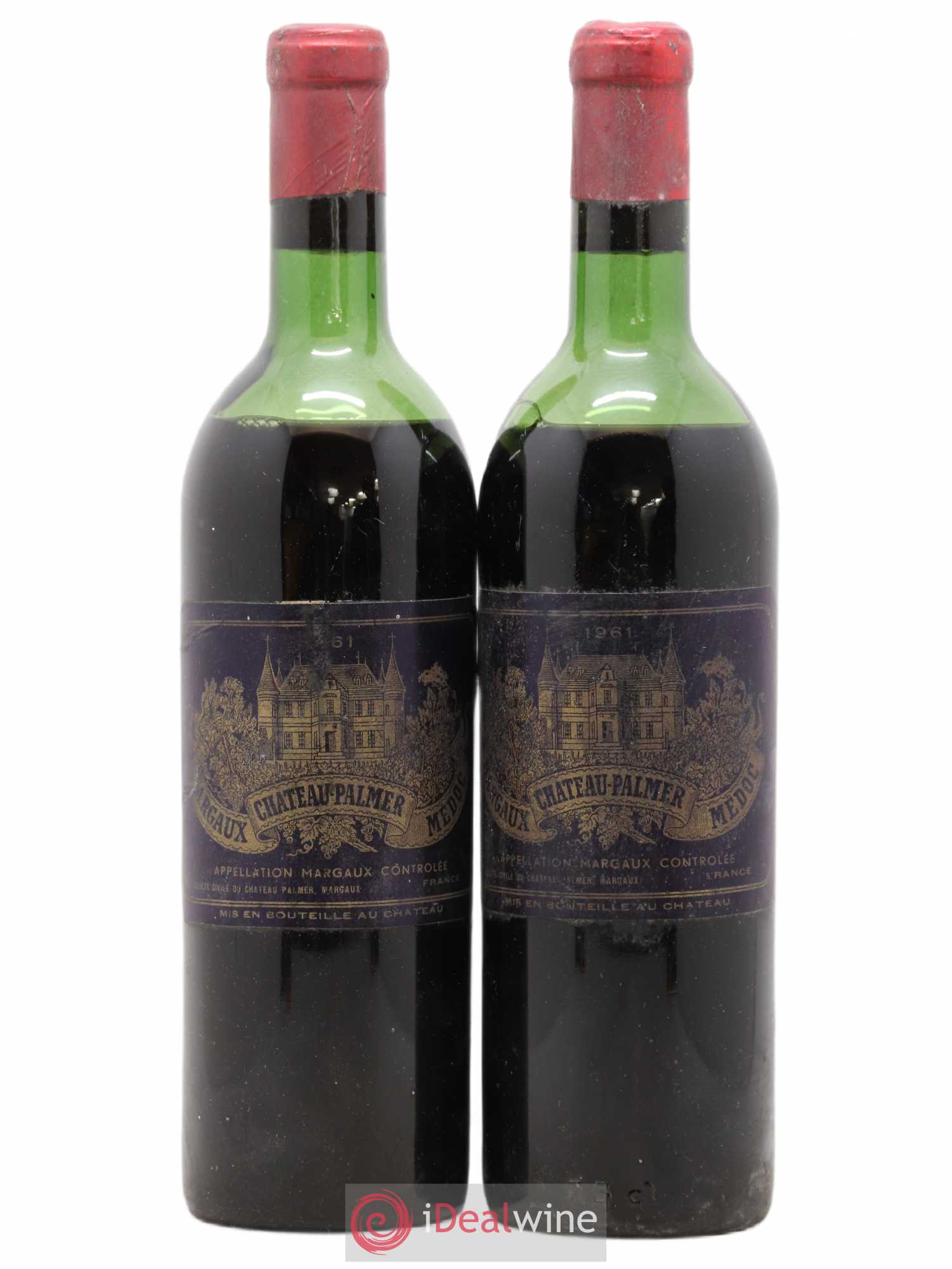 Château Palmer 3ème Grand Cru Classé 1961 - Lot de 2 bouteilles - 0