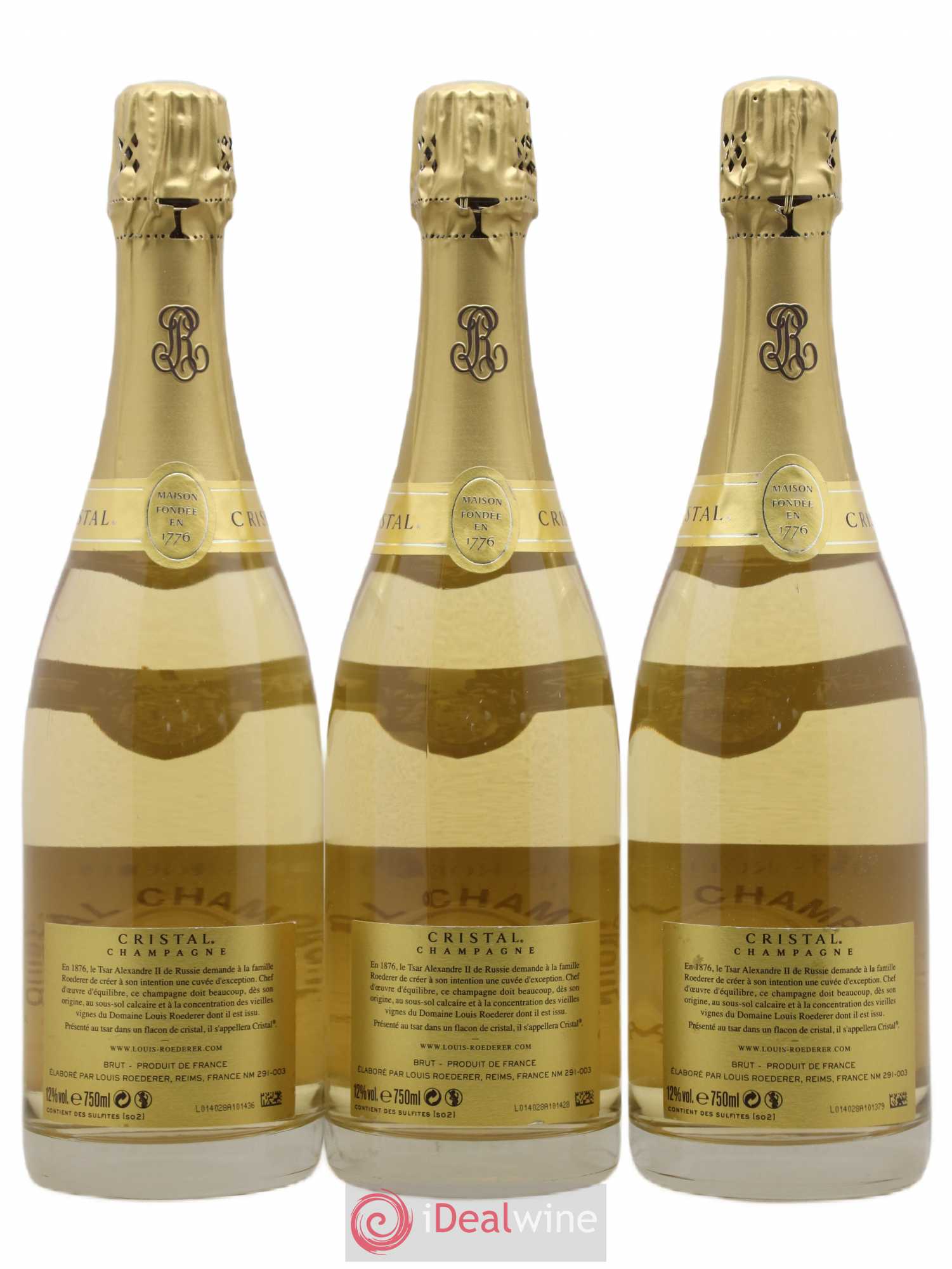 Cristal Louis Roederer 2013 - Lot de 3 bouteilles - 1