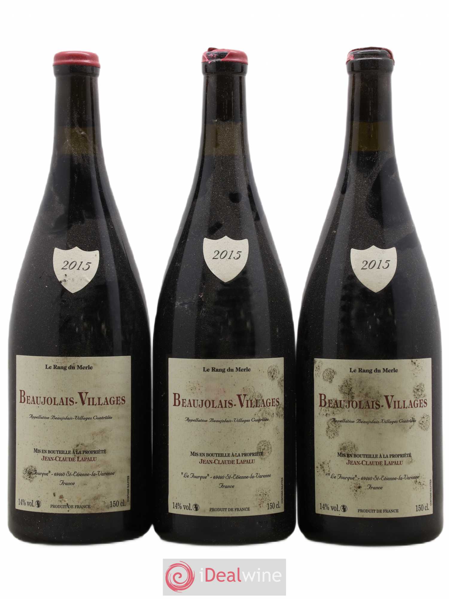 Beaujolais Le Rang du Merle Jean-Claude Lapalu 2015 - Lot de 3 magnums - 0