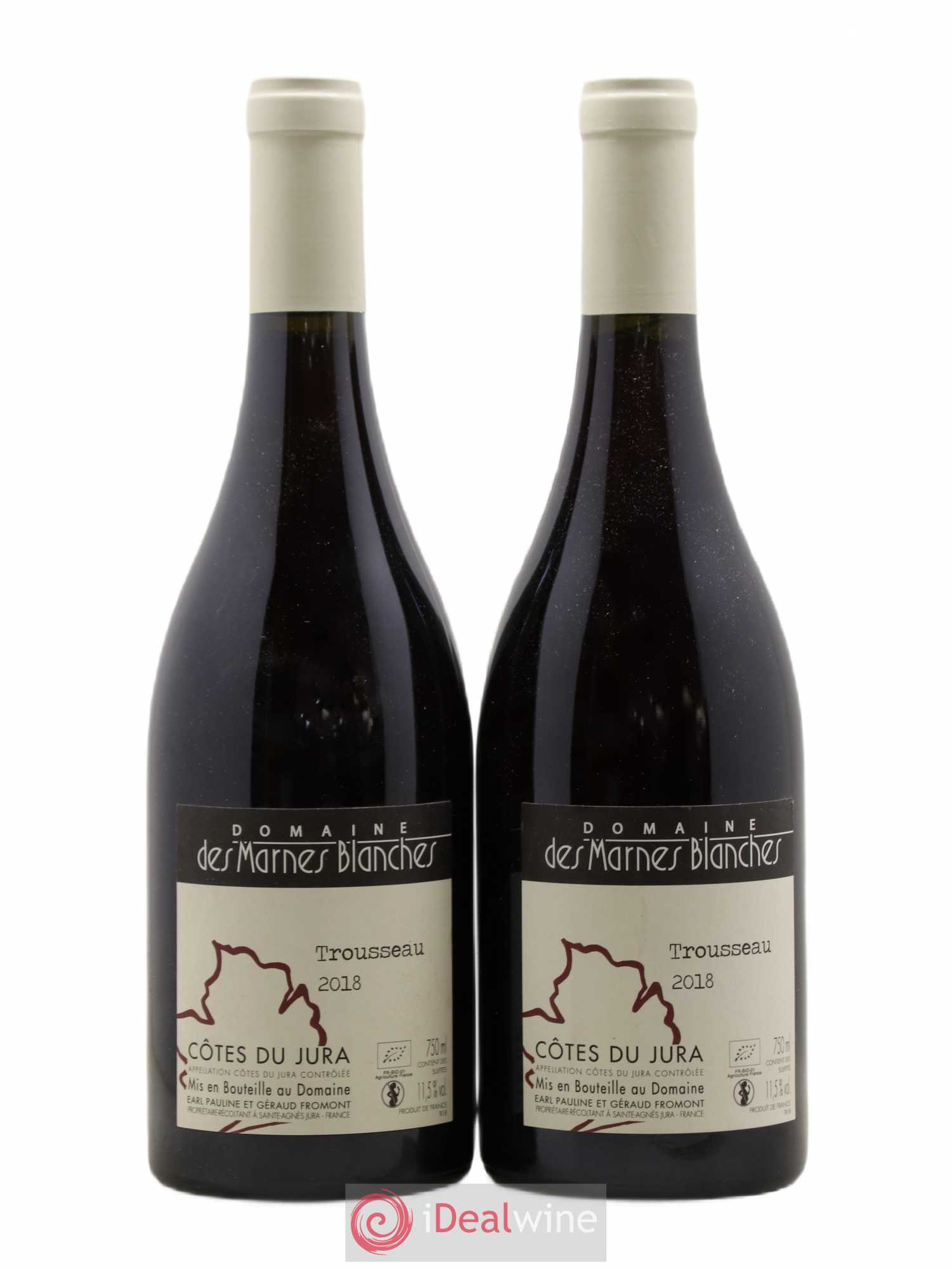 Côtes du Jura Trousseau Marnes Blanches (Domaine des) 2018 - Lot de 2 bouteilles - 0