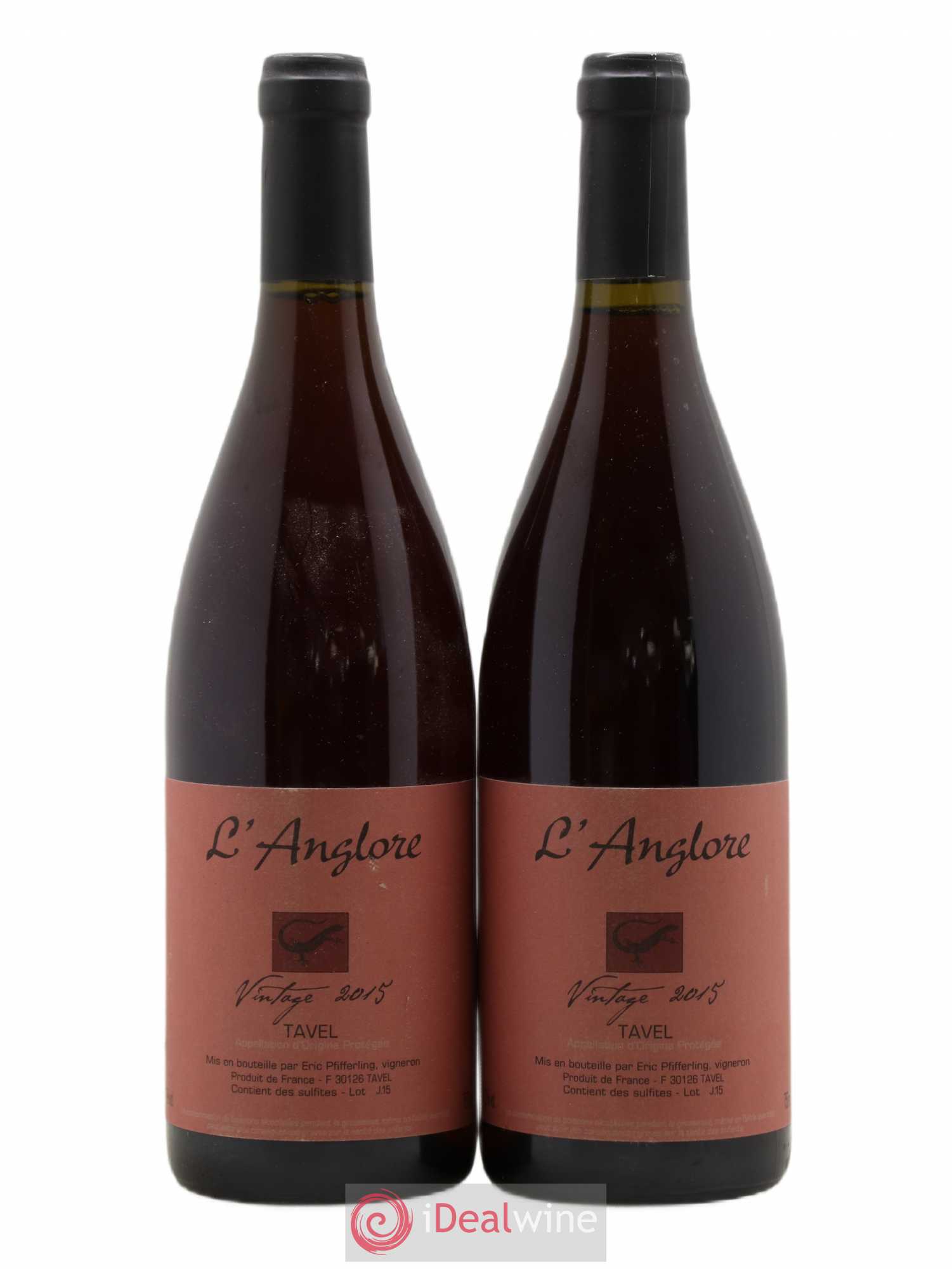 Tavel Vintage L'Anglore 2015 - Lot de 2 bouteilles - 0