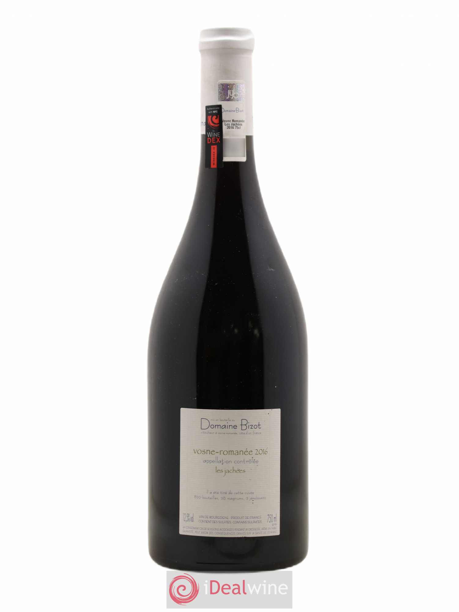Vosne-Romanée Les Jachées Bizot (Domaine) 2016 - Lot de 1 bouteille - 1