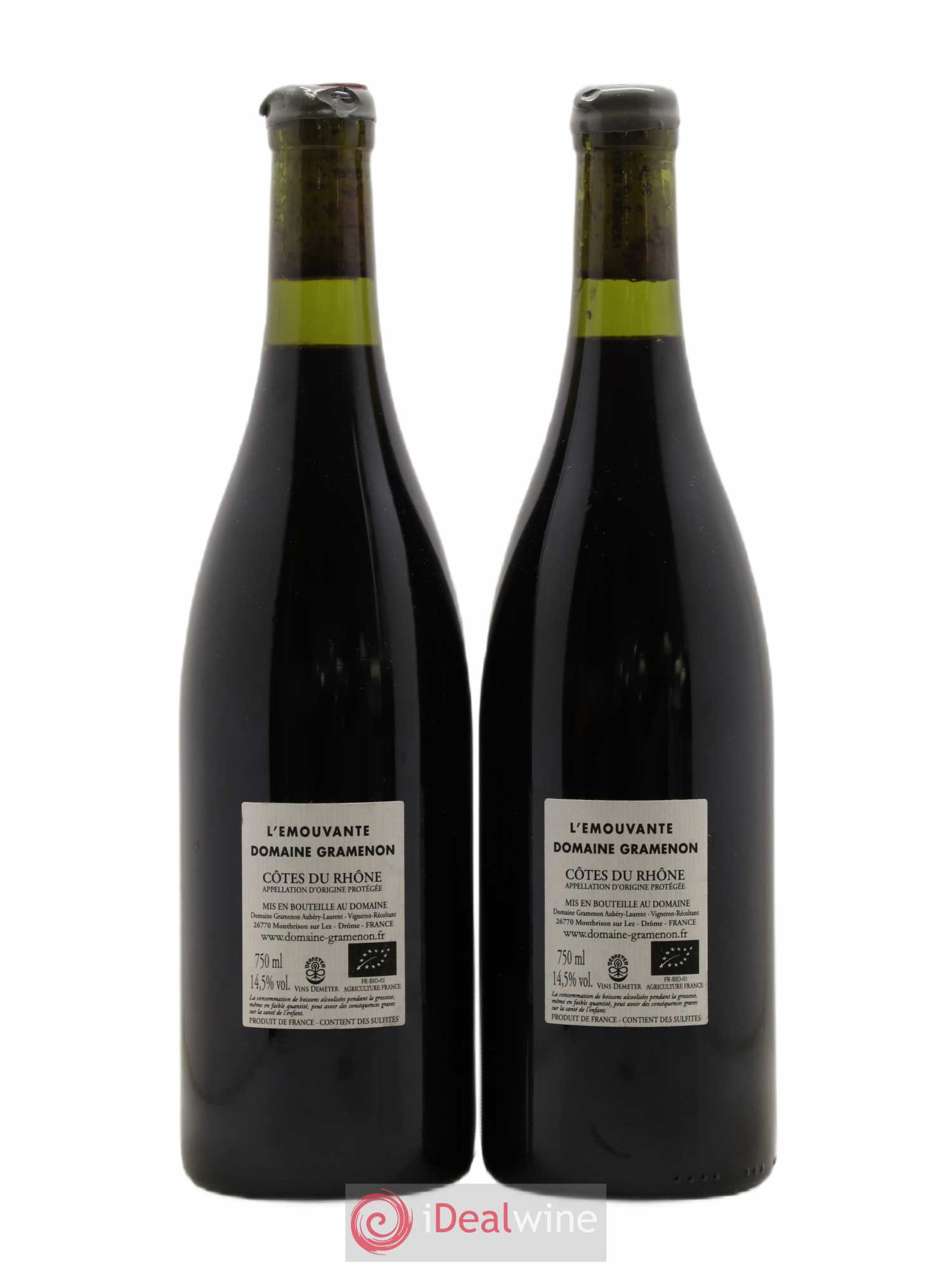 Côtes-du-Rhône L'émouvante Gramenon (Domaine) 2017 - Lot de 2 bouteilles - 1