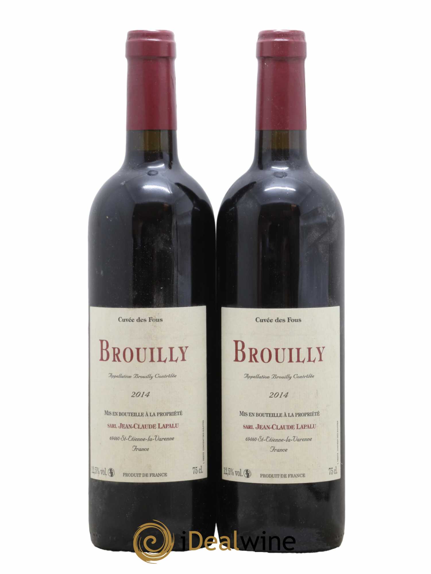 Brouilly Cuvée des Fous Jean-Claude Lapalu 2014 - Lot de 2 bouteilles - 0