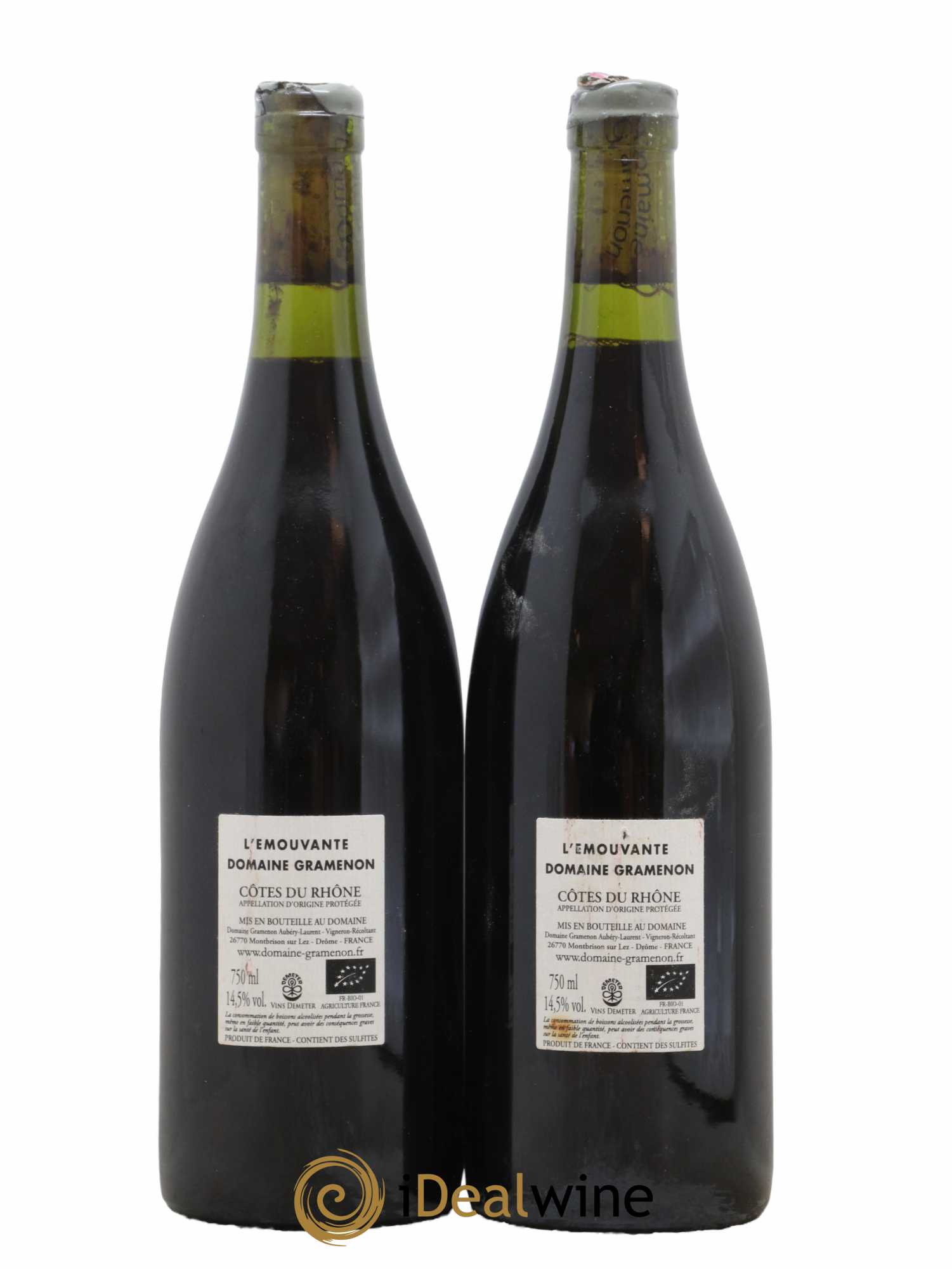 Côtes-du-Rhône L'émouvante Gramenon (Domaine) 2017 - Lot de 2 bouteilles - 1