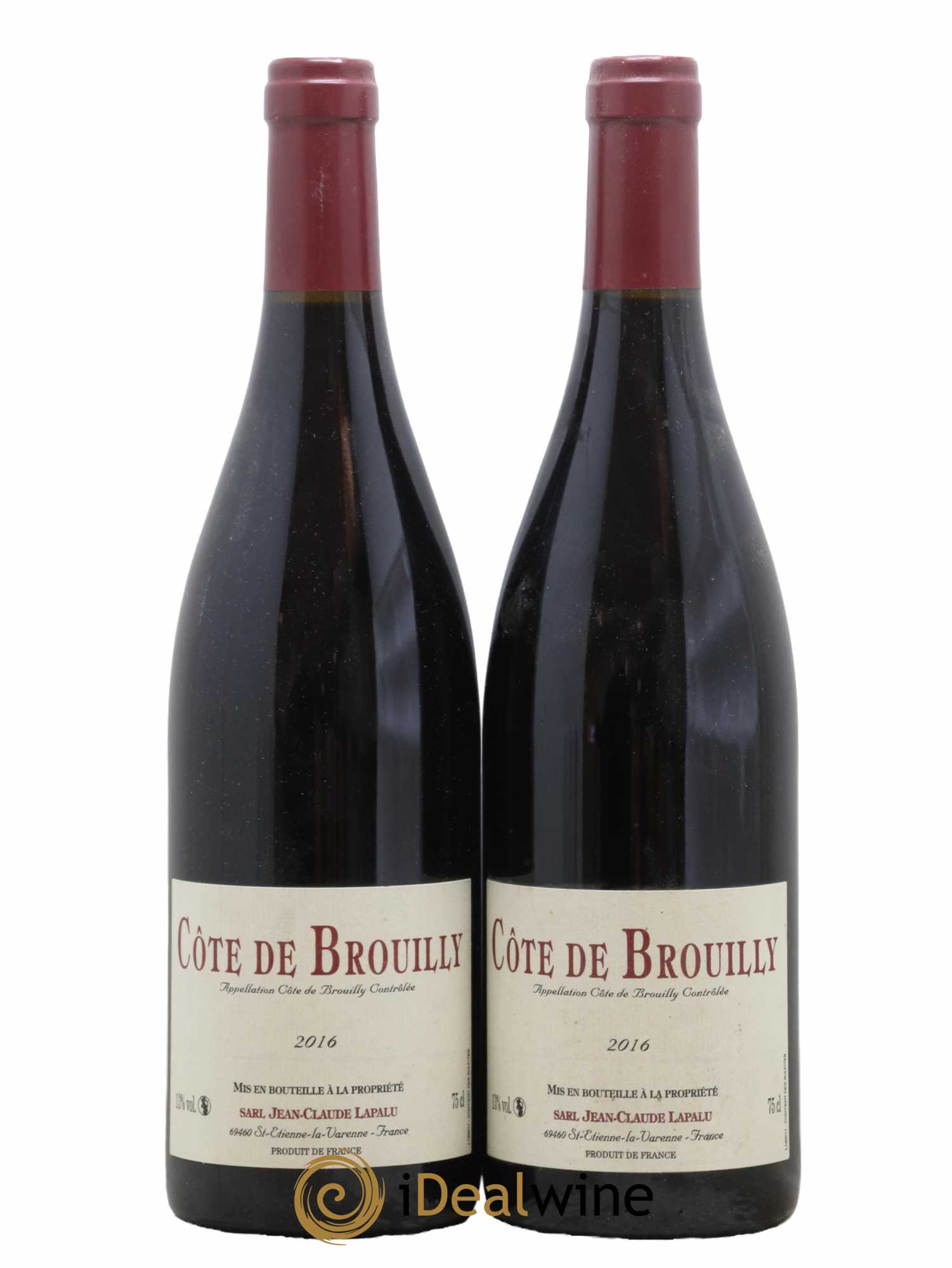 Côte de Brouilly Jean-Claude Lapalu 2016 - Lot de 2 bouteilles - 0