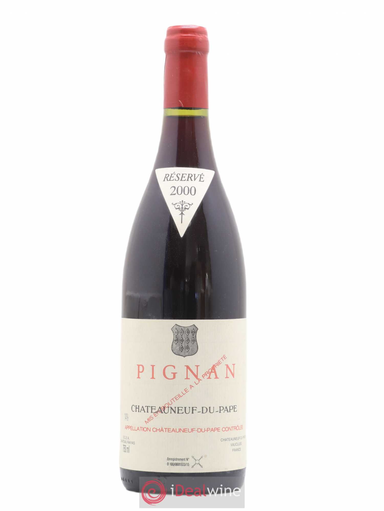 Châteauneuf-du-Pape Pignan Emmanuel Reynaud 2000 - Lot de 1 bouteille - 0