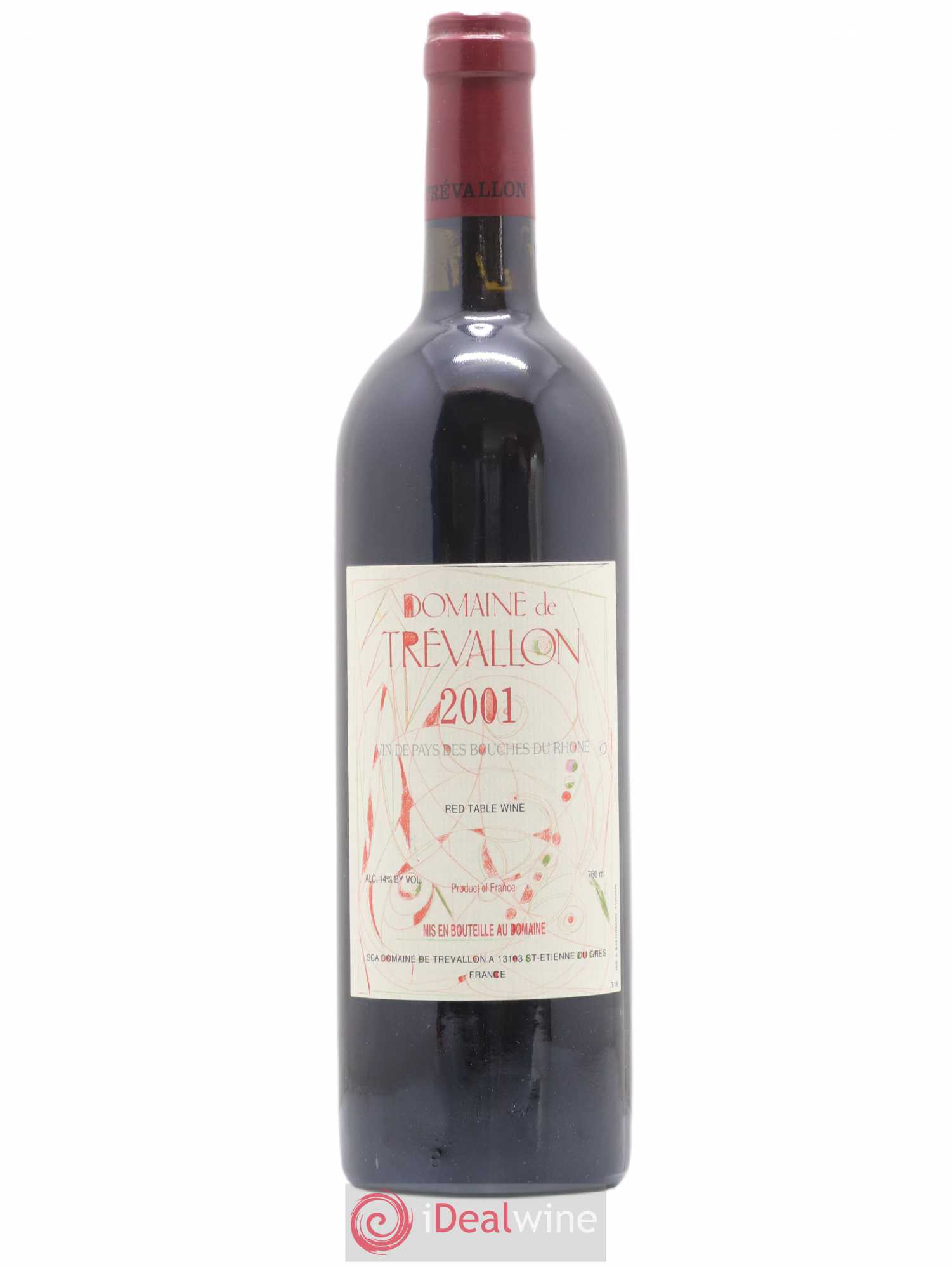VDP Bouches du Rhône Trévallon (Domaine de) Eloi Dürrbach 2001 - Lot de 1 bouteille - 0