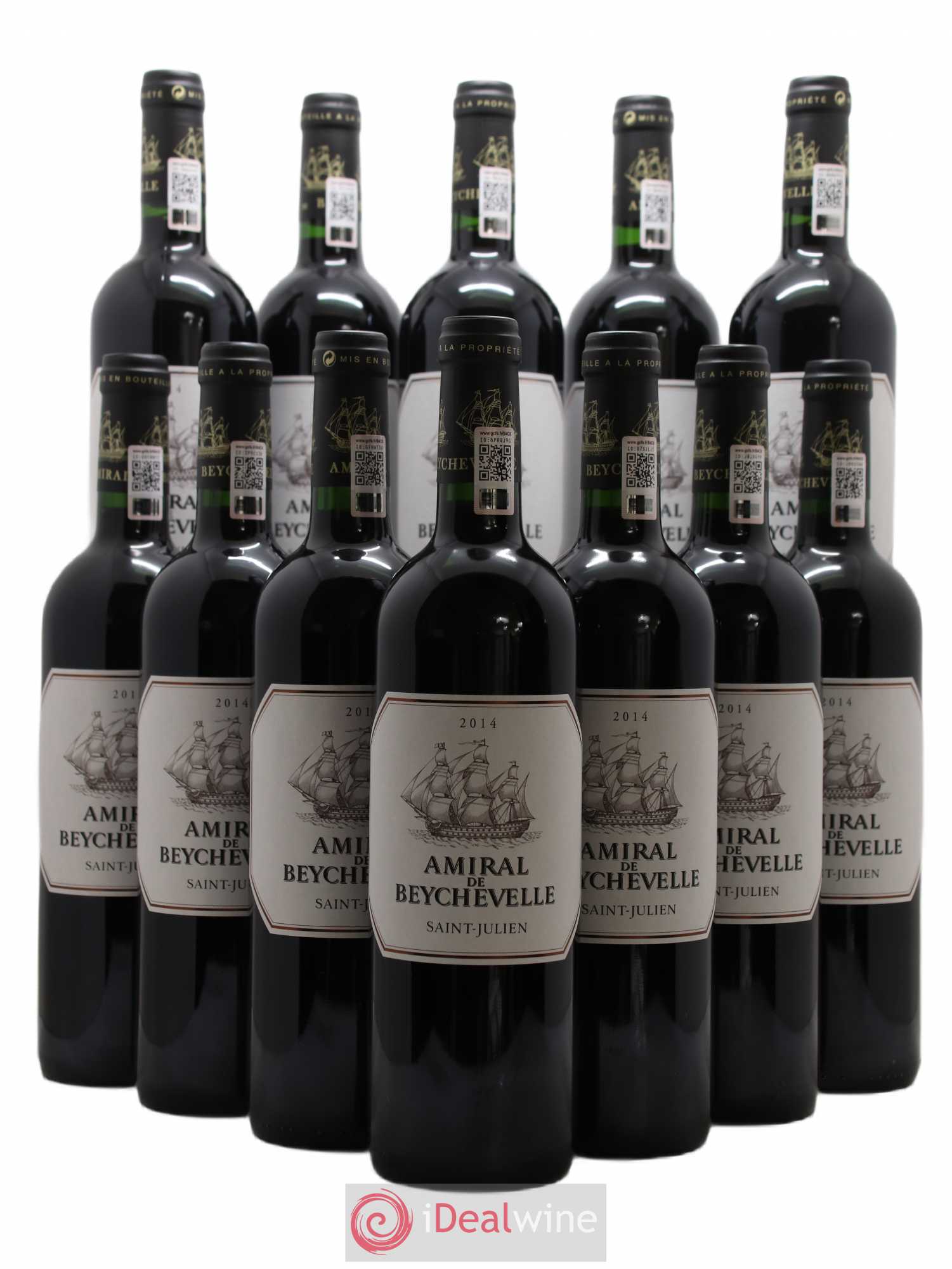 Amiral de Beychevelle Second Vin 2014 - Lot of 12 bottles - 0