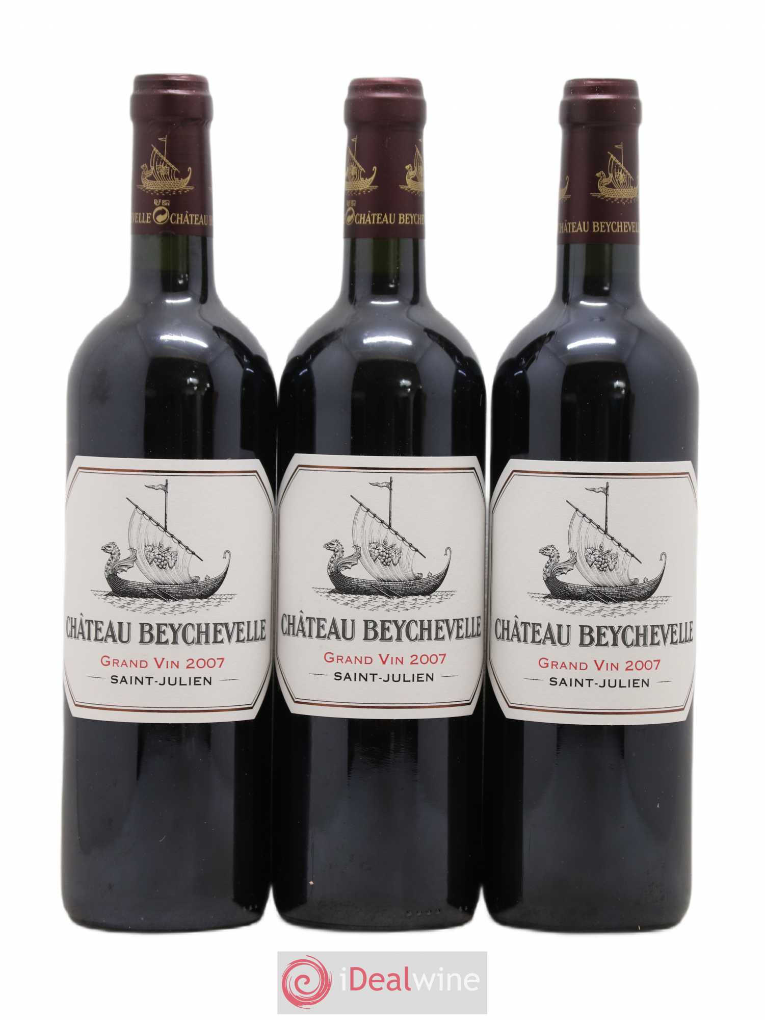 Château Beychevelle 4ème Grand Cru Classé 2007 - Lot de 3 bouteilles - 0