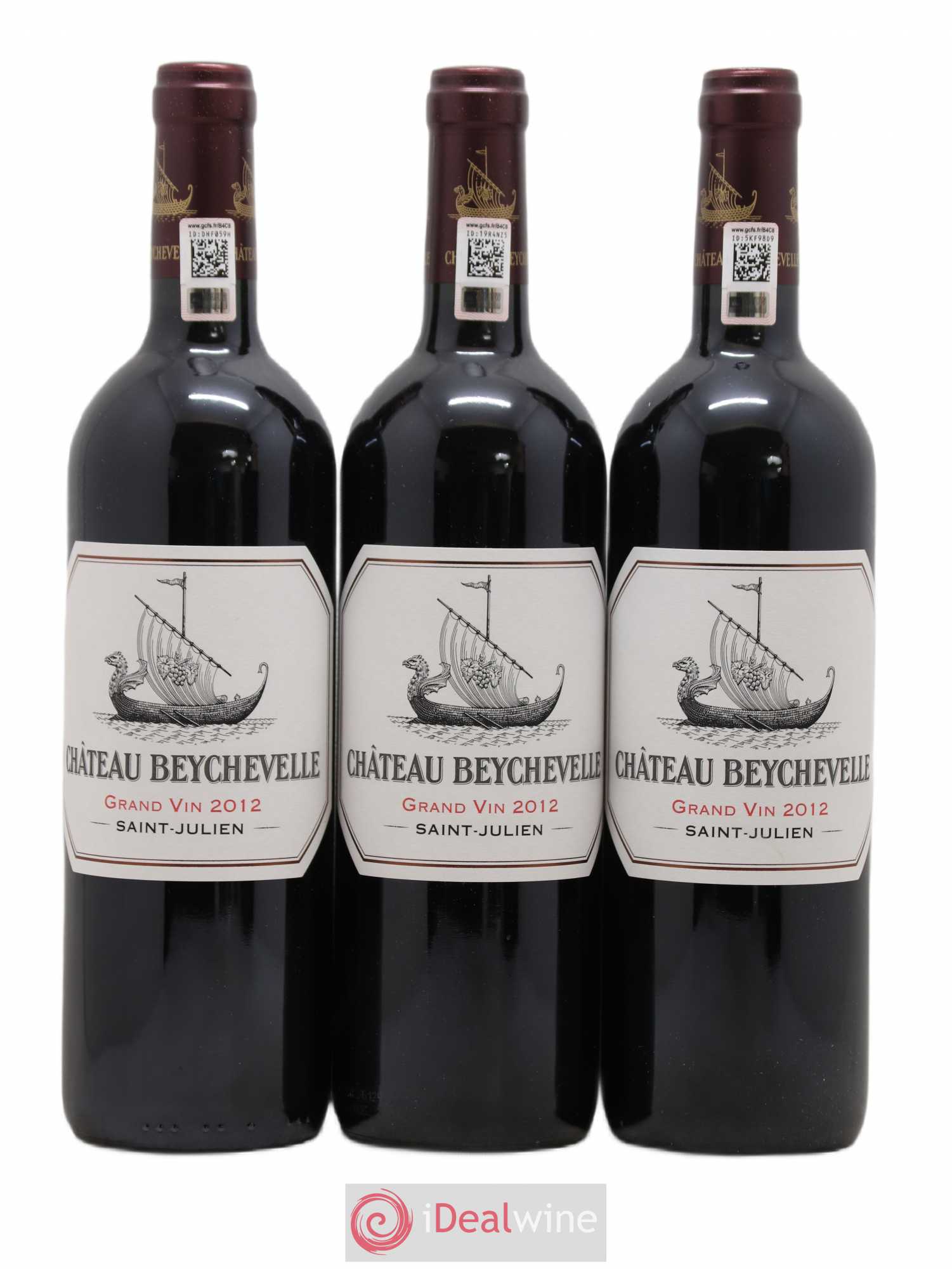 Château Beychevelle 4ème Grand Cru Classé 2012 - Lot de 3 bouteilles - 0