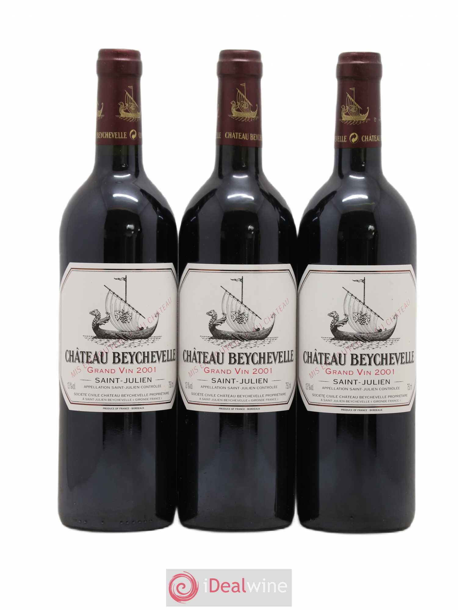 Château Beychevelle 4ème Grand Cru Classé 2001 - Lot of 12 bottles - 4