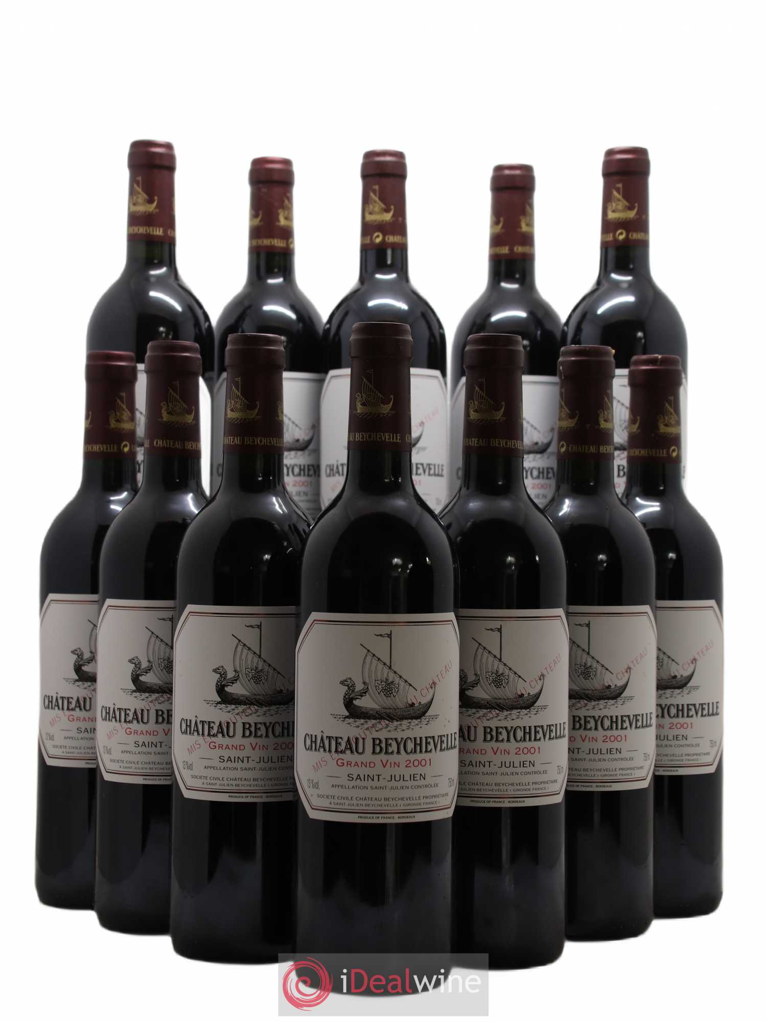 Château Beychevelle 4ème Grand Cru Classé 2001 - Lot of 12 bottles - 0