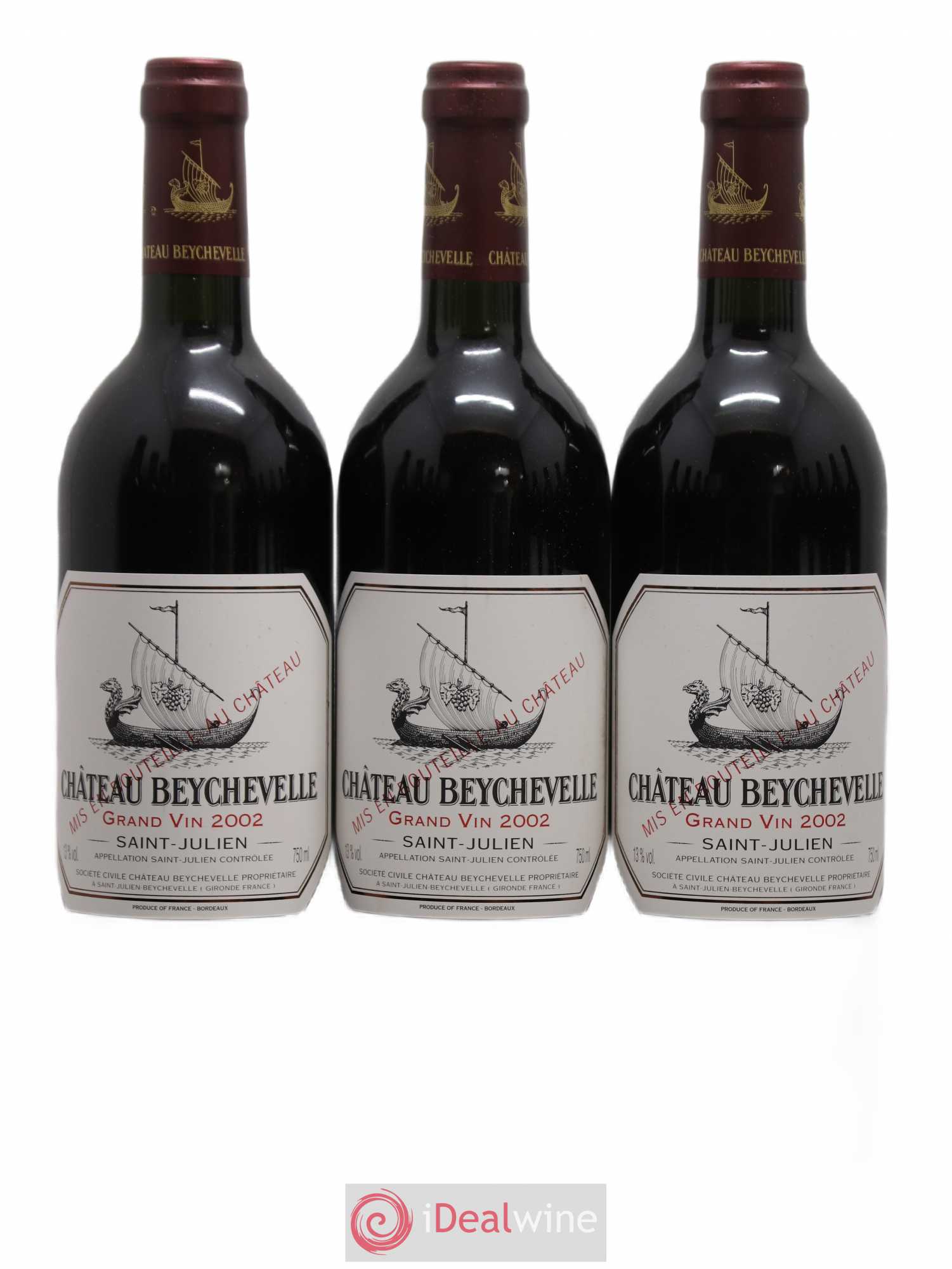 Château Beychevelle 4ème Grand Cru Classé 2002 - Lot de 12 bouteilles - 1