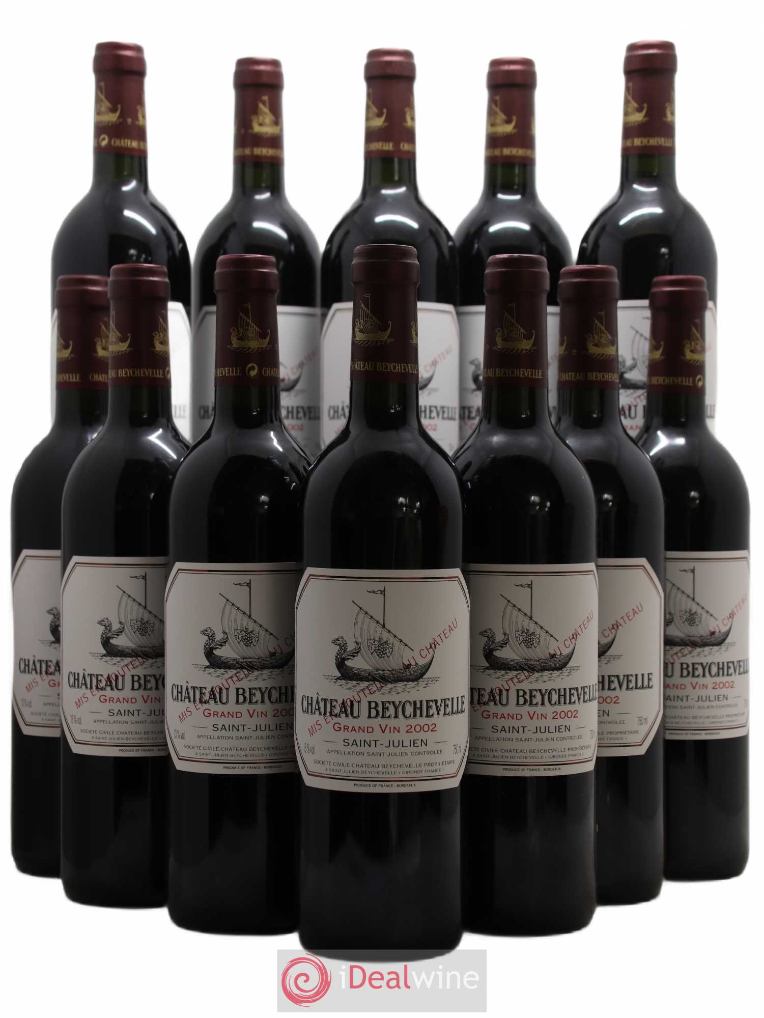 Château Beychevelle 4ème Grand Cru Classé 2002 - Lot de 12 bouteilles - 0