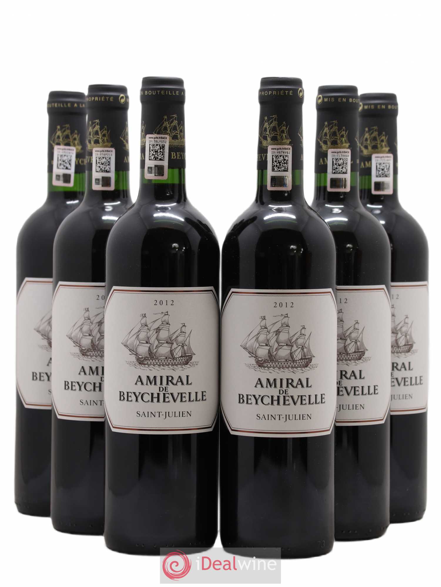 Amiral de Beychevelle Second Vin 2012 - Lot of 6 bottles - 0