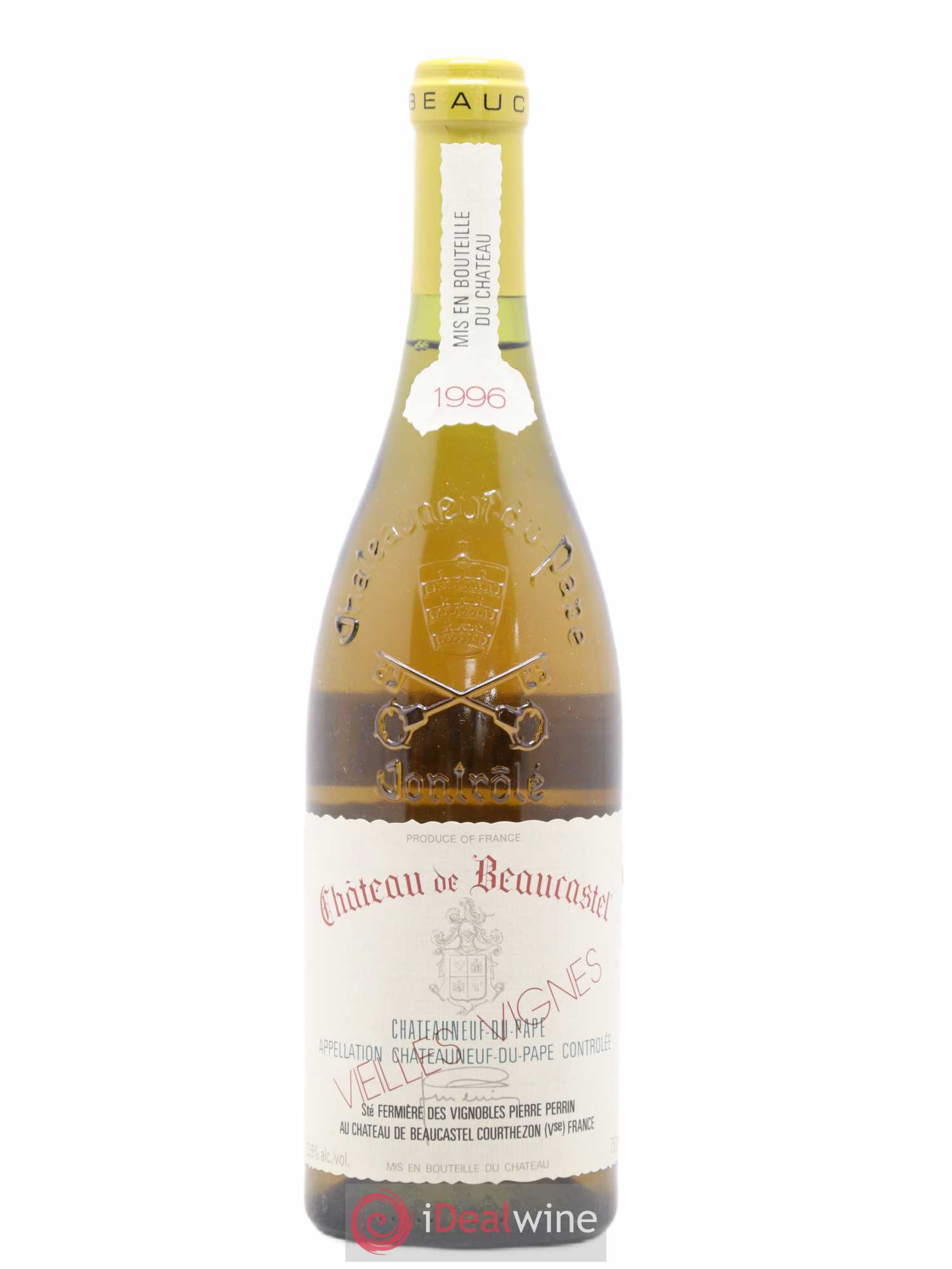 Châteauneuf-du-Pape Château de Beaucastel Vieilles vignes Roussanne Famille Perrin 1996 - Lot de 1 bouteille - 0