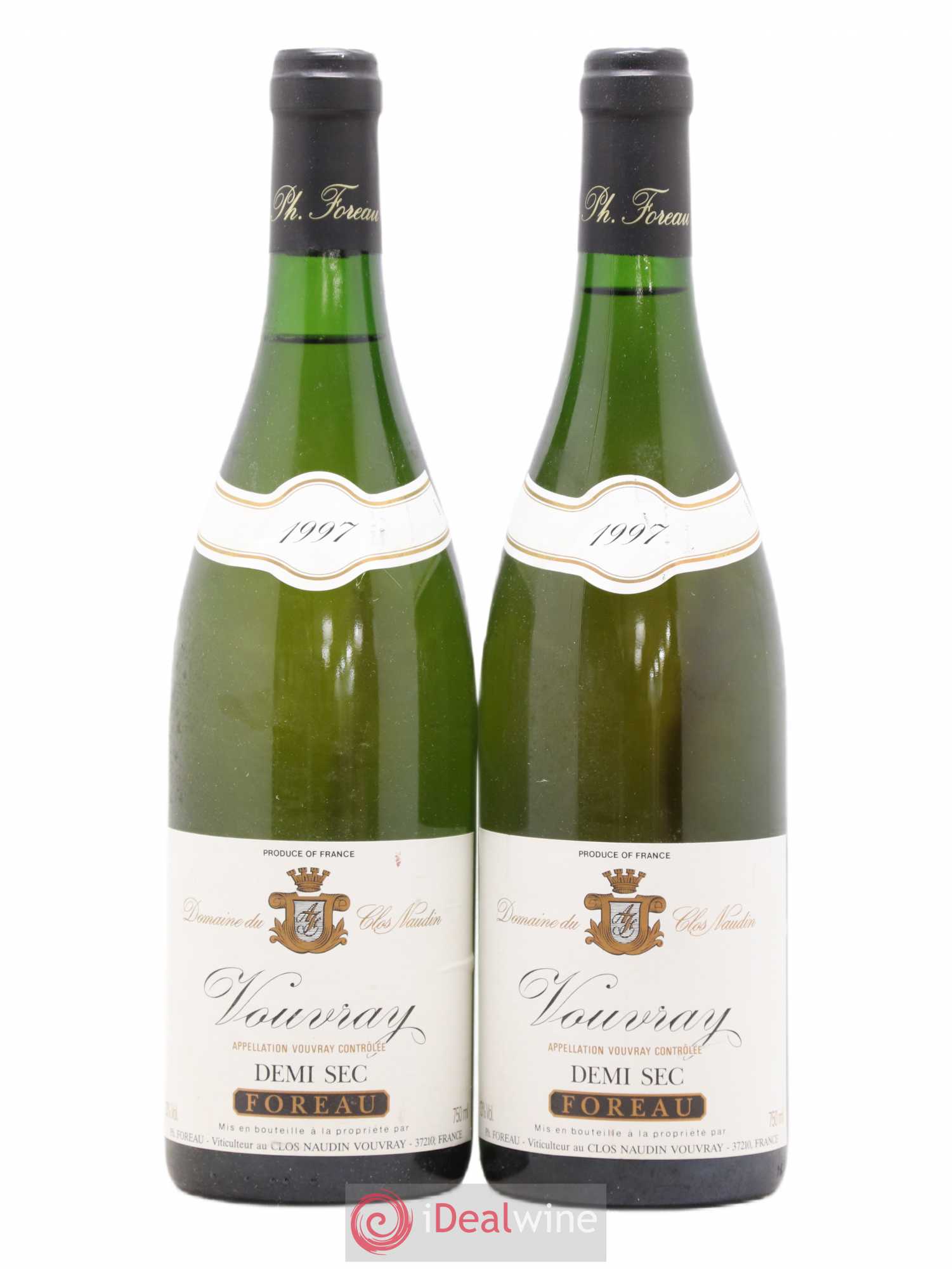 Vouvray Demi-Sec Clos Naudin - Philippe Foreau 1997 - Lot de 2 bouteilles - 0