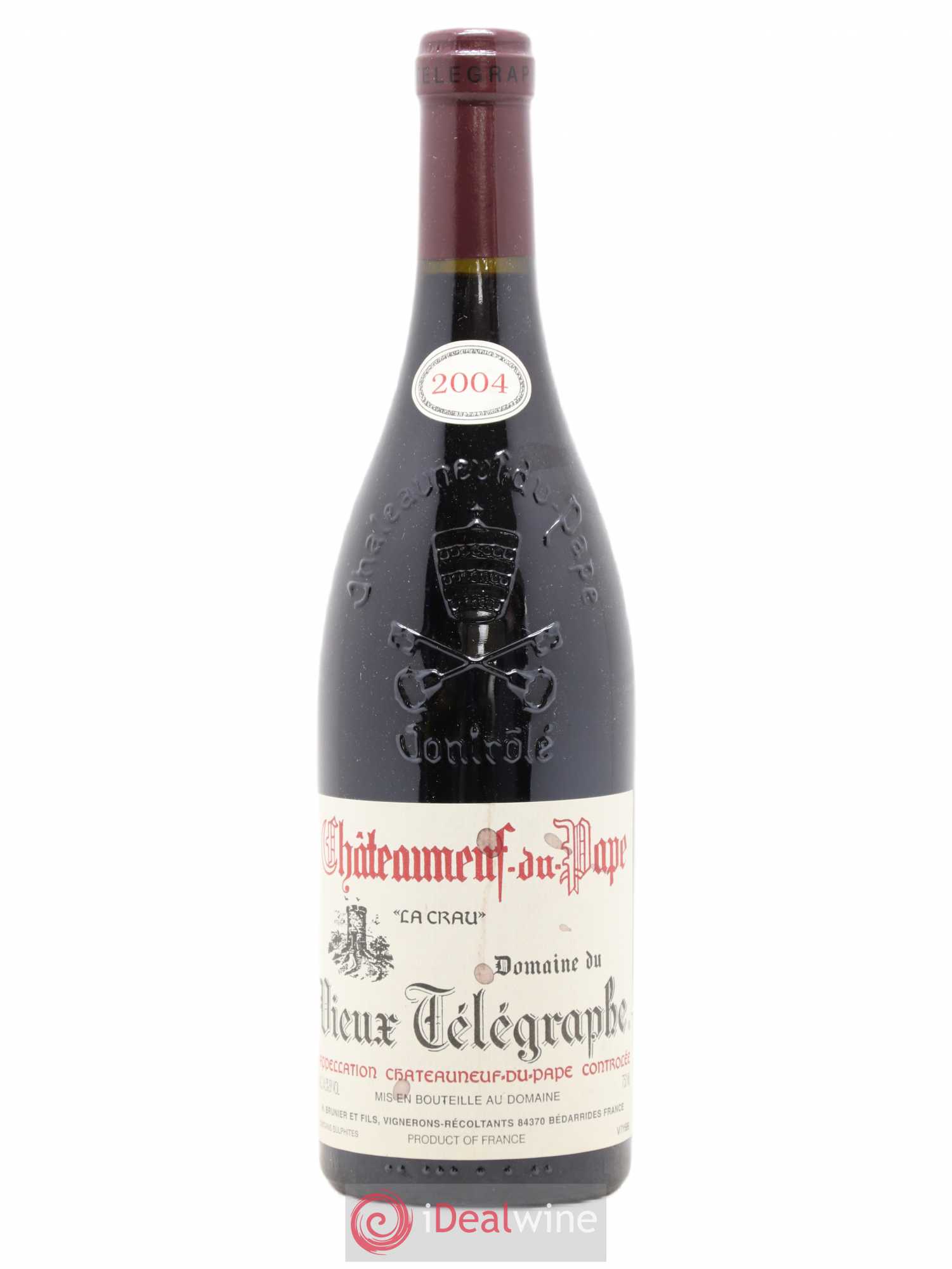 Châteauneuf-du-Pape Vieux Télégraphe (Domaine du) Vignobles Brunier 2004 - Lot de 1 bouteille - 0