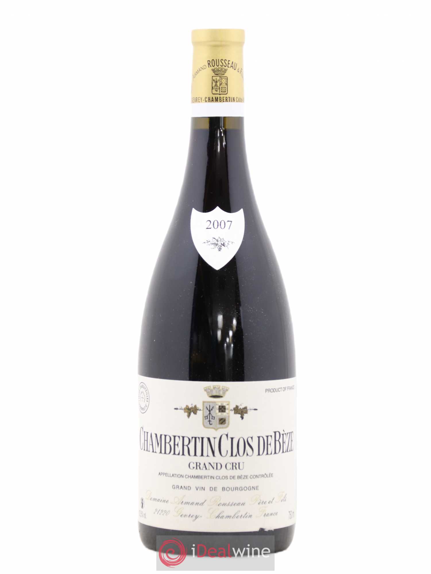 Chambertin Clos de Bèze Grand Cru Armand Rousseau (Domaine) 2007 - Lot de 1 bouteille - 0