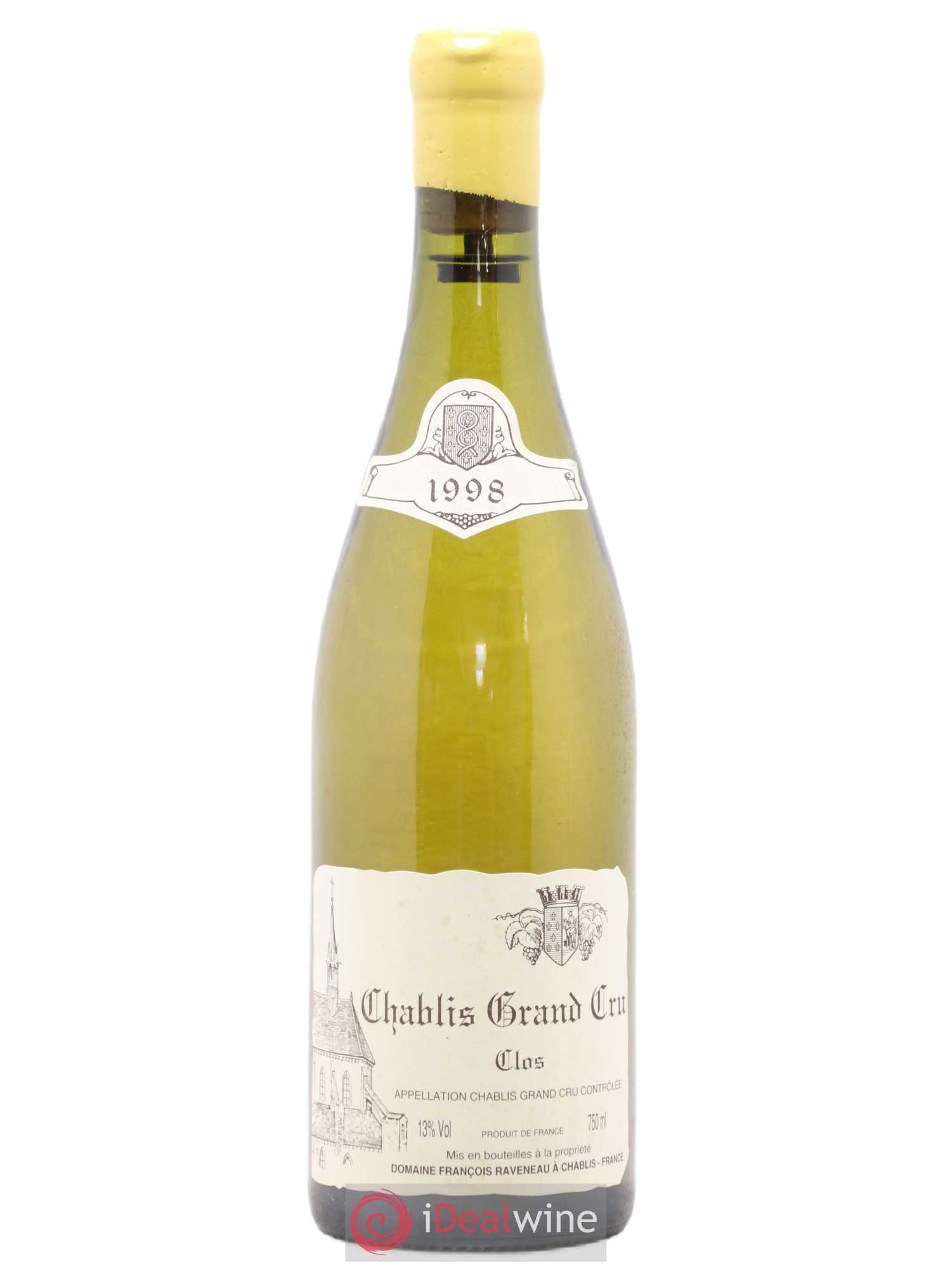 Chablis Grand Cru Clos Raveneau (Domaine) 1998 - Lot de 1 bouteille - 0