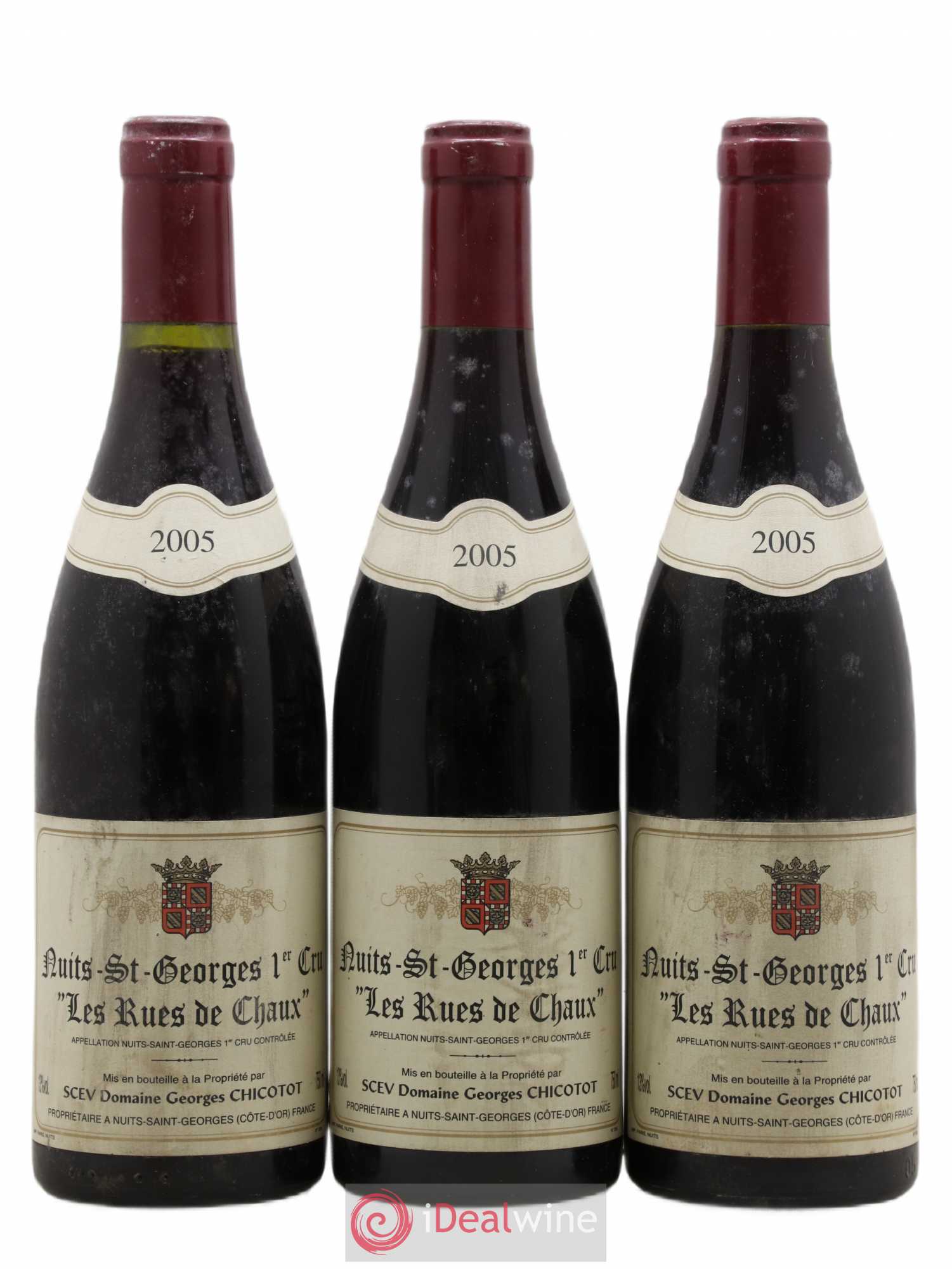 Nuits-Saint-Georges 1er Cru Rues de Chaux Chicotot 2005 - Lot de 3 bouteilles - 0